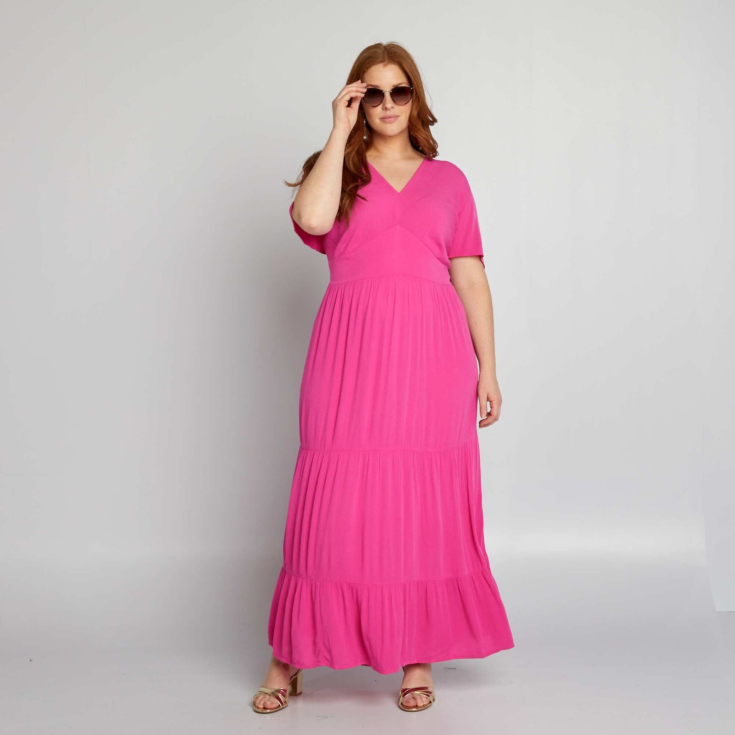 Robe longue fluide Rose