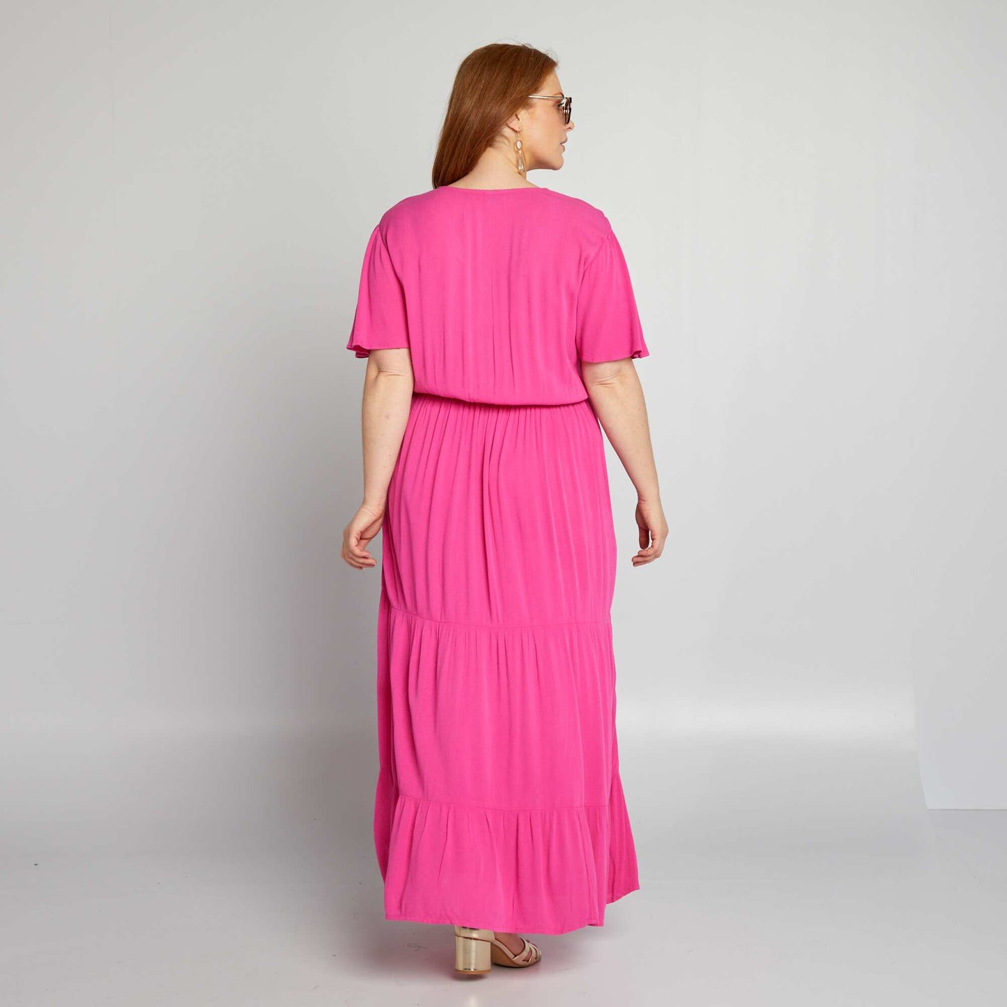 Robe longue fluide Rose