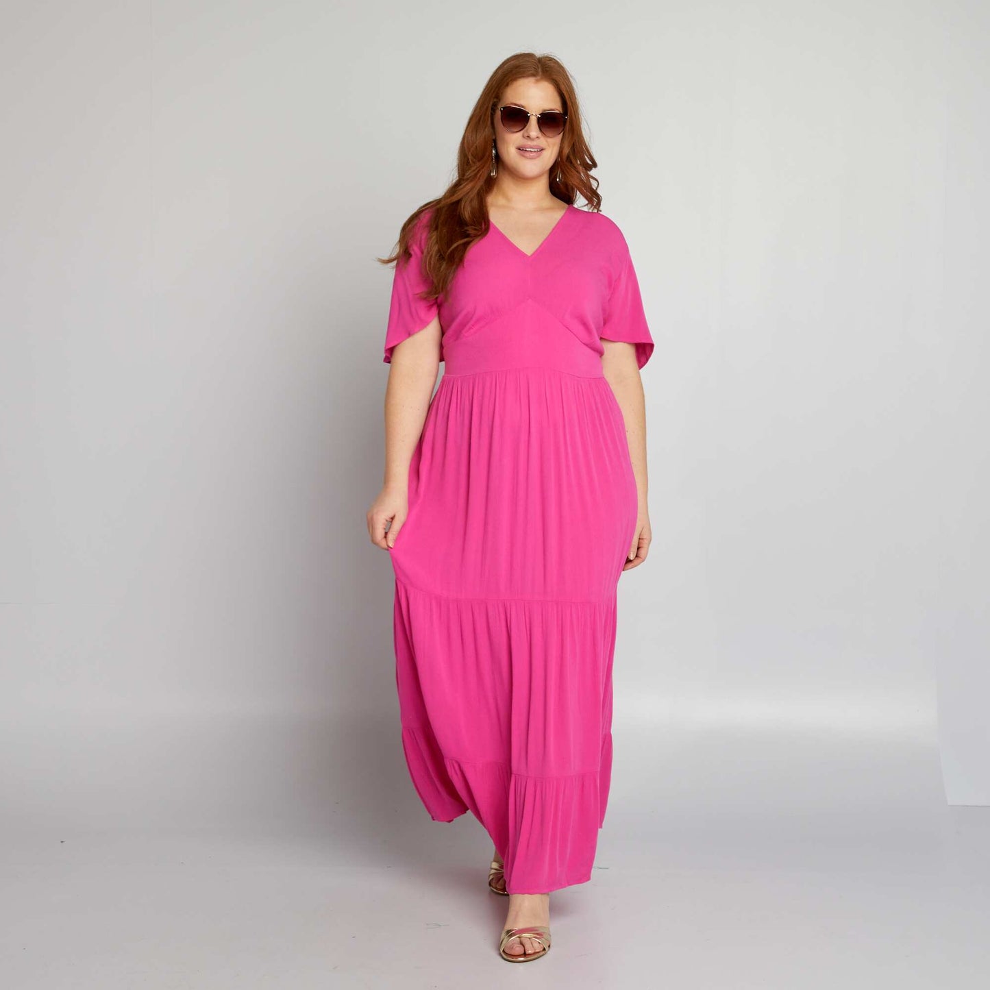 Robe longue fluide Rose