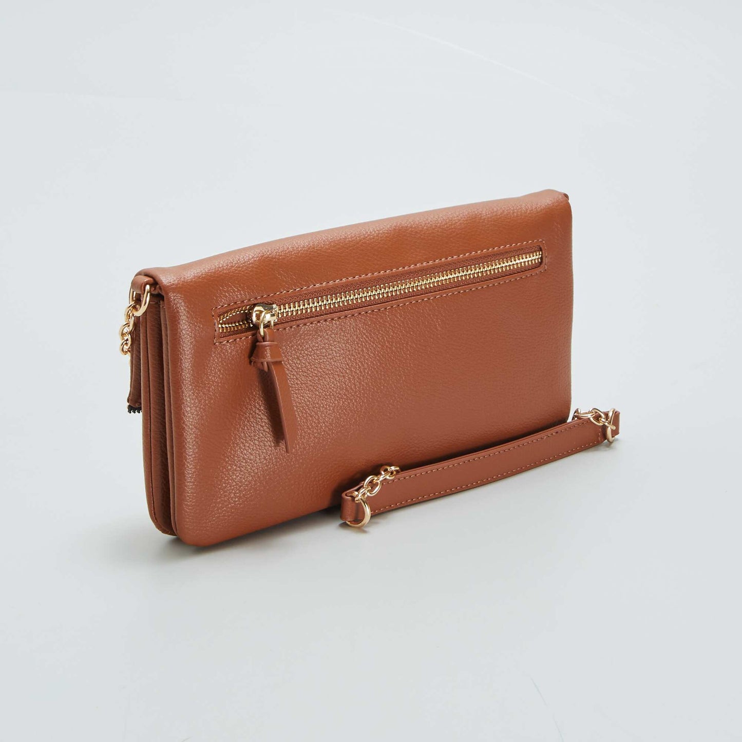 Sac enveloppe à chaine bandoulière Marron