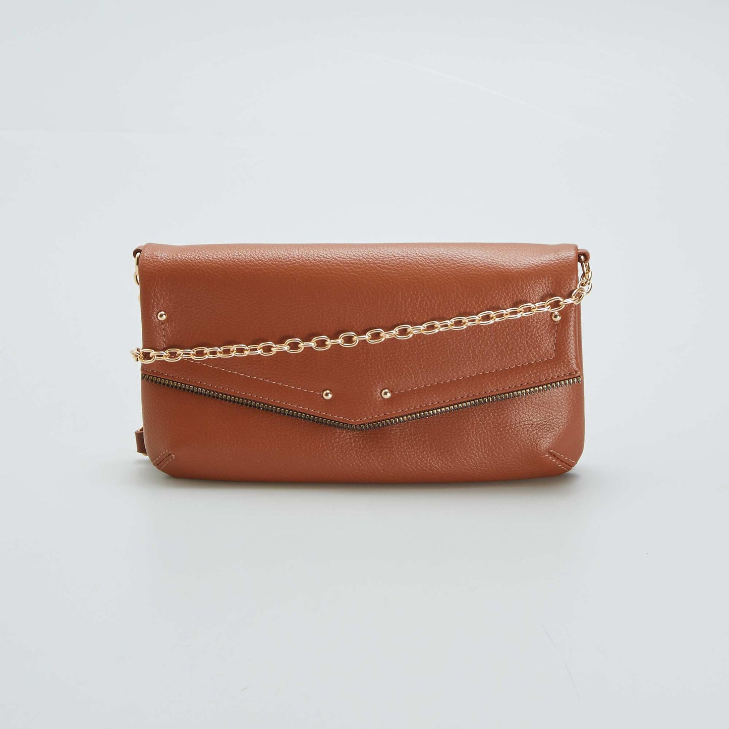 Sac enveloppe à chaine bandoulière Marron