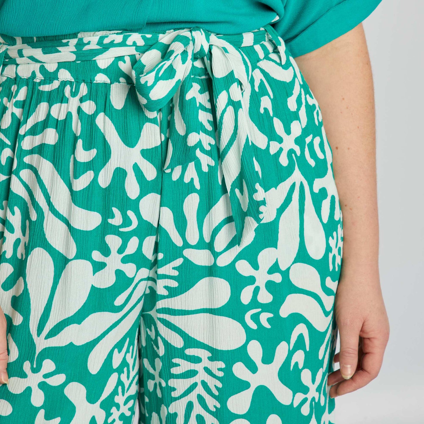 Pantalon large fluide Vert