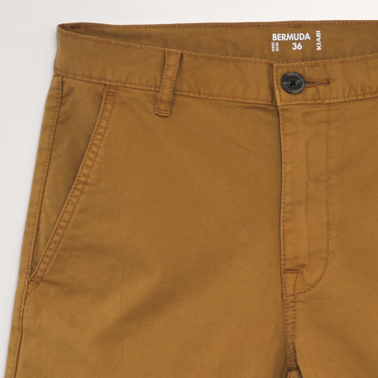 Bermuda chino uni Marron