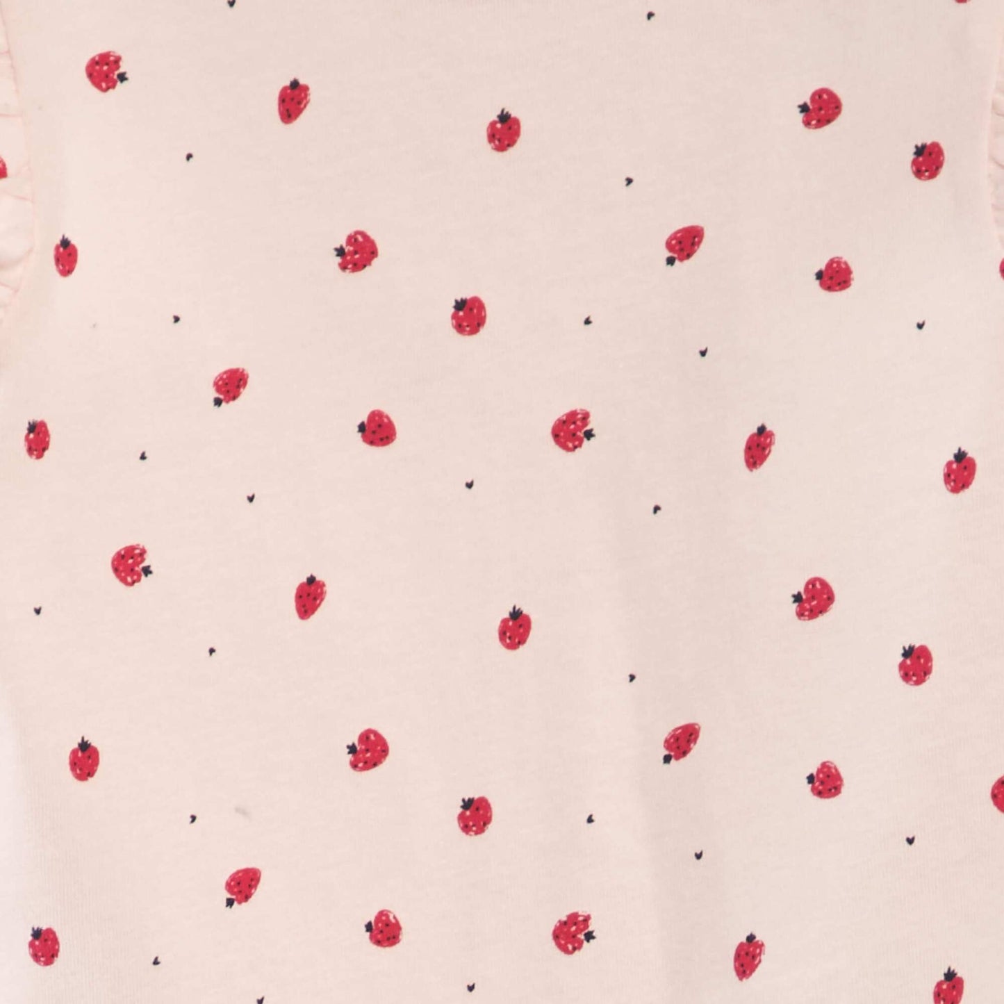 T-shirt à volants Rose fraise