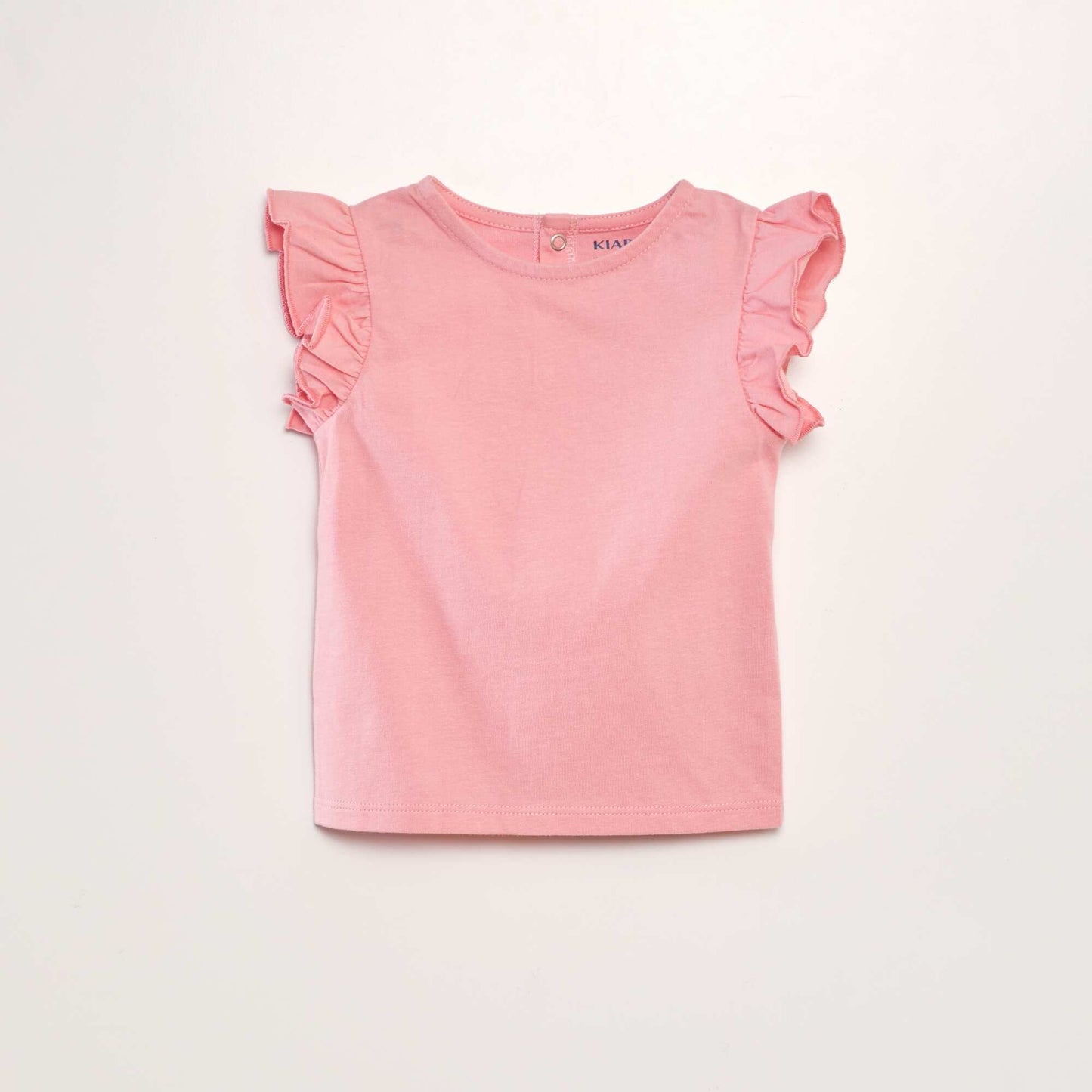 T-shirt à volants ROSE CLAIR