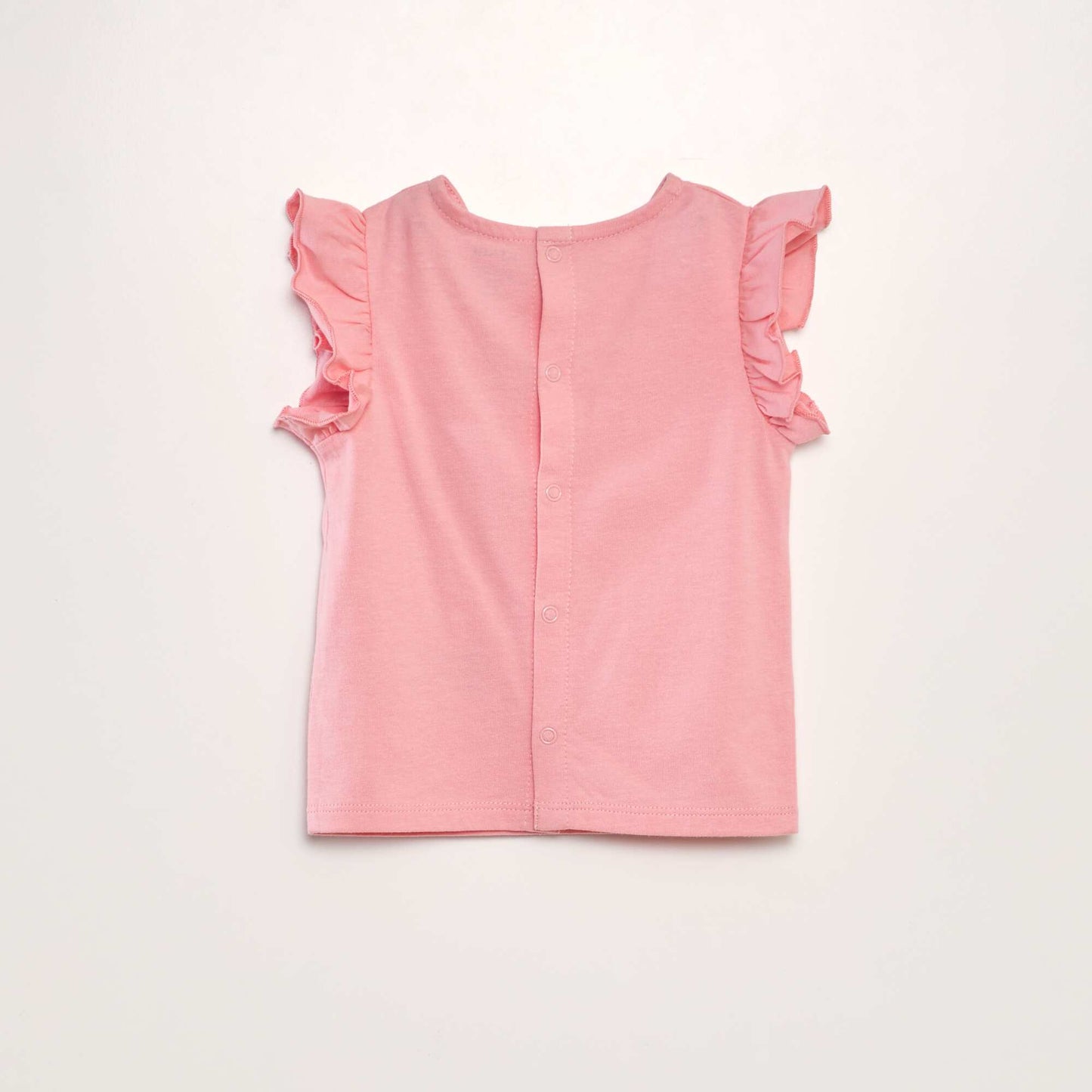 T-shirt à volants ROSE CLAIR