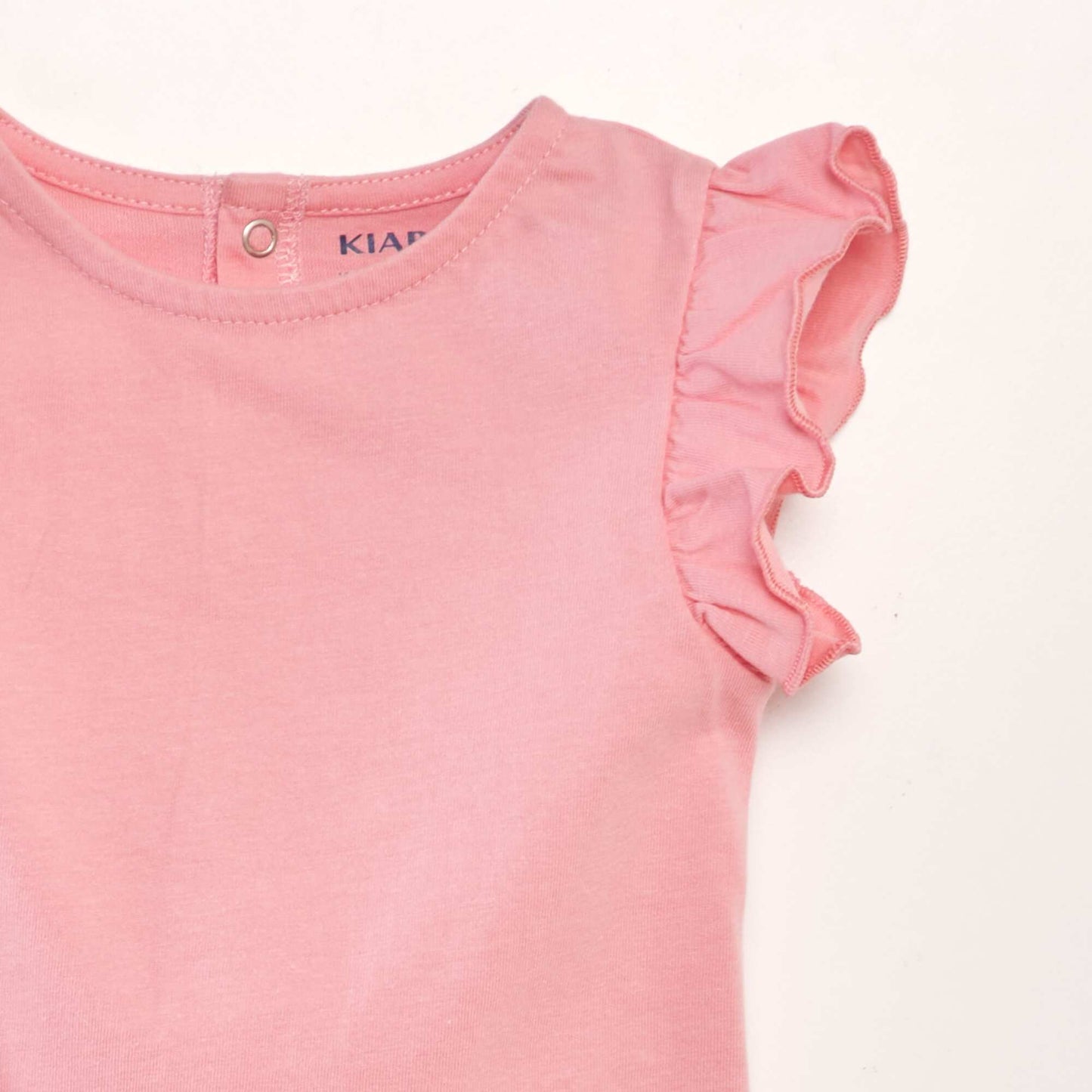 T-shirt à volants ROSE CLAIR