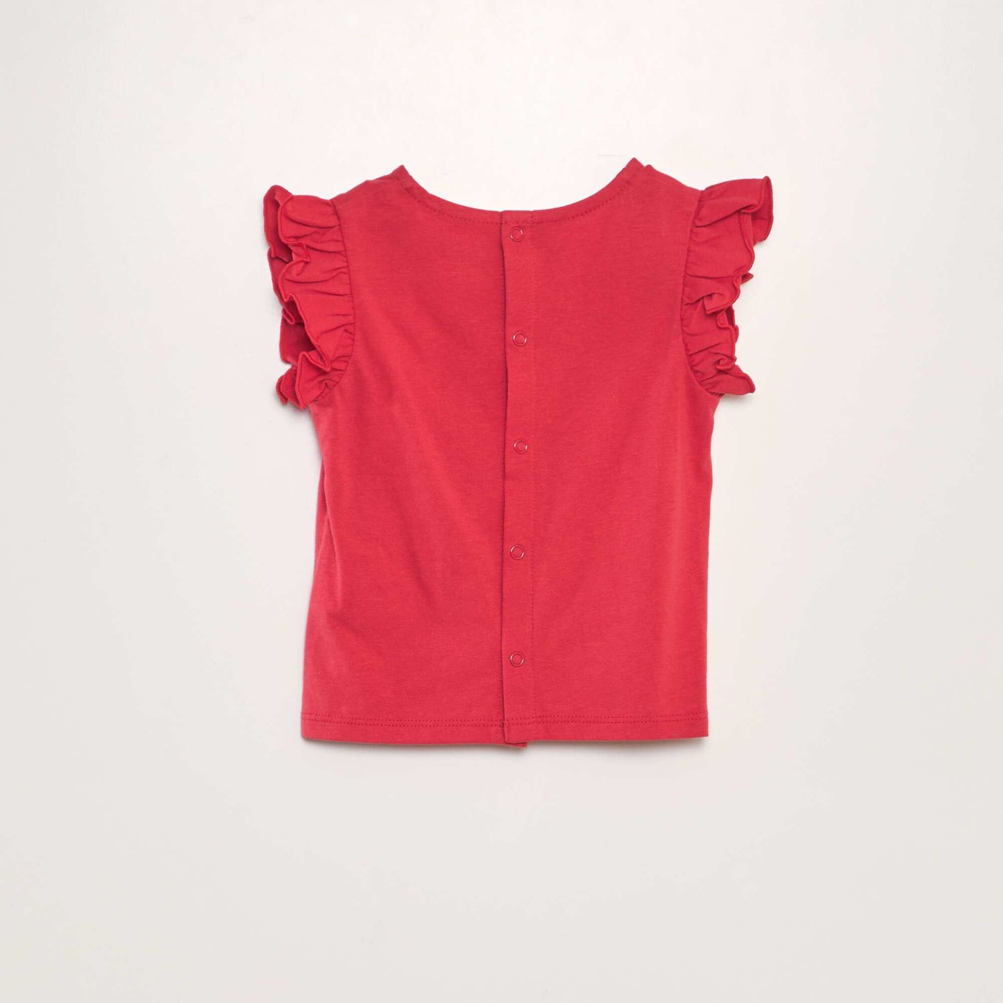 T-shirt à volants Rouge