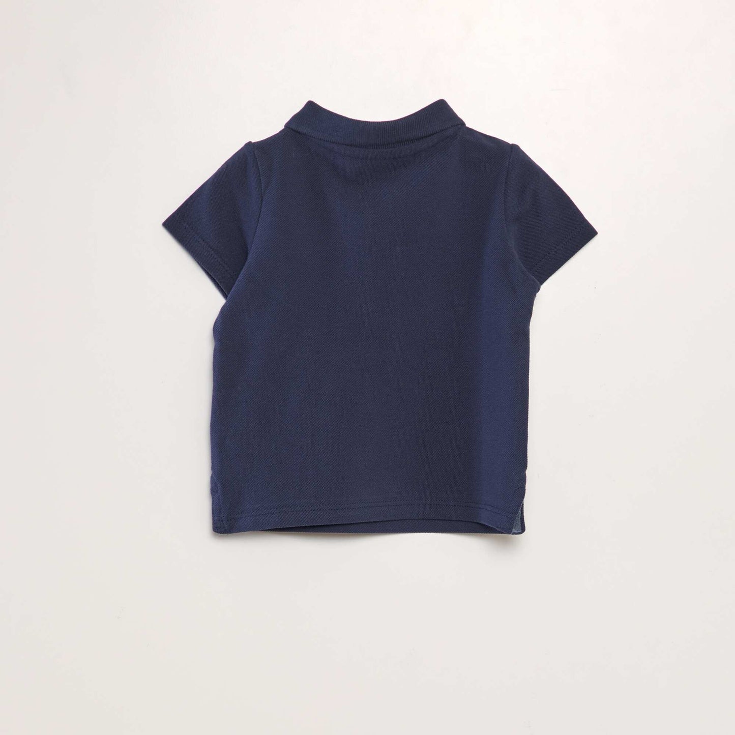 Polo en piqué de coton 'palmier' BLEU MARINE