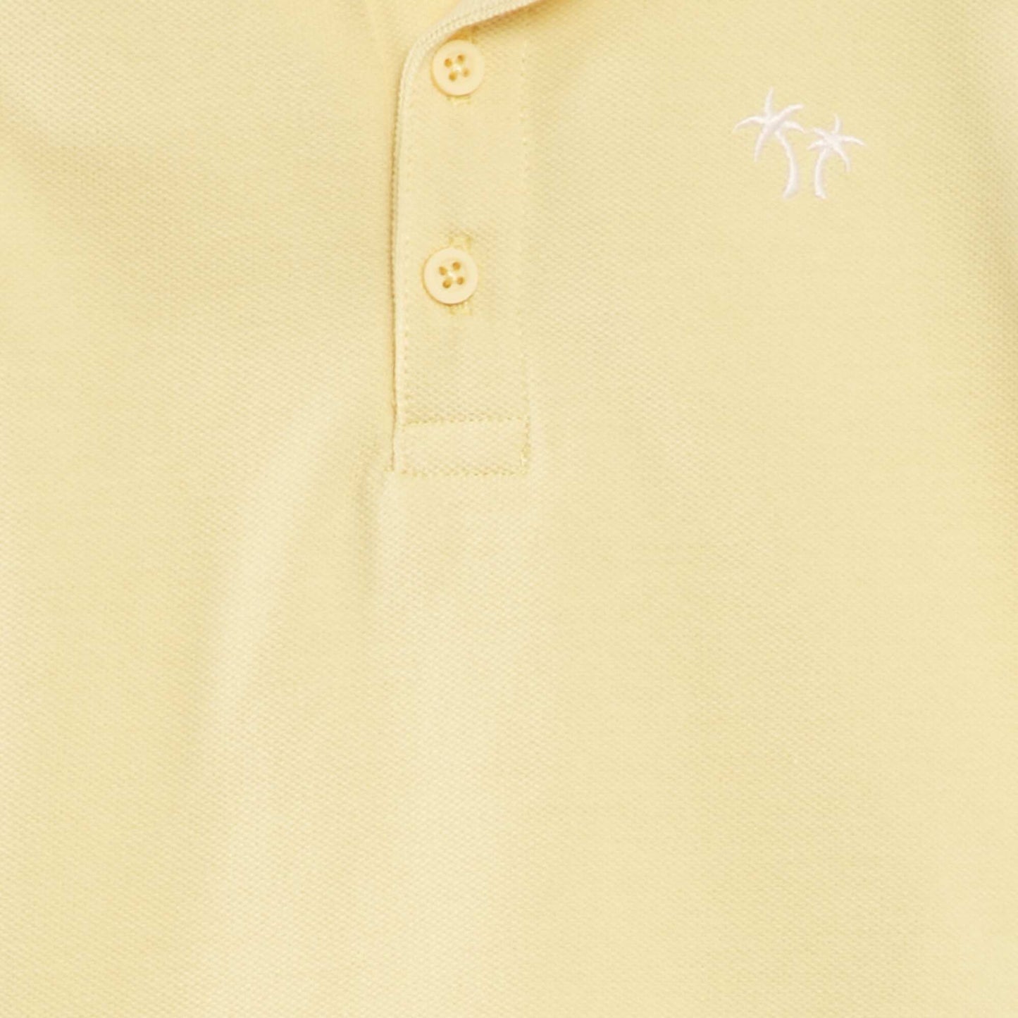 Polo en piqué de coton 'palmier' Jaune