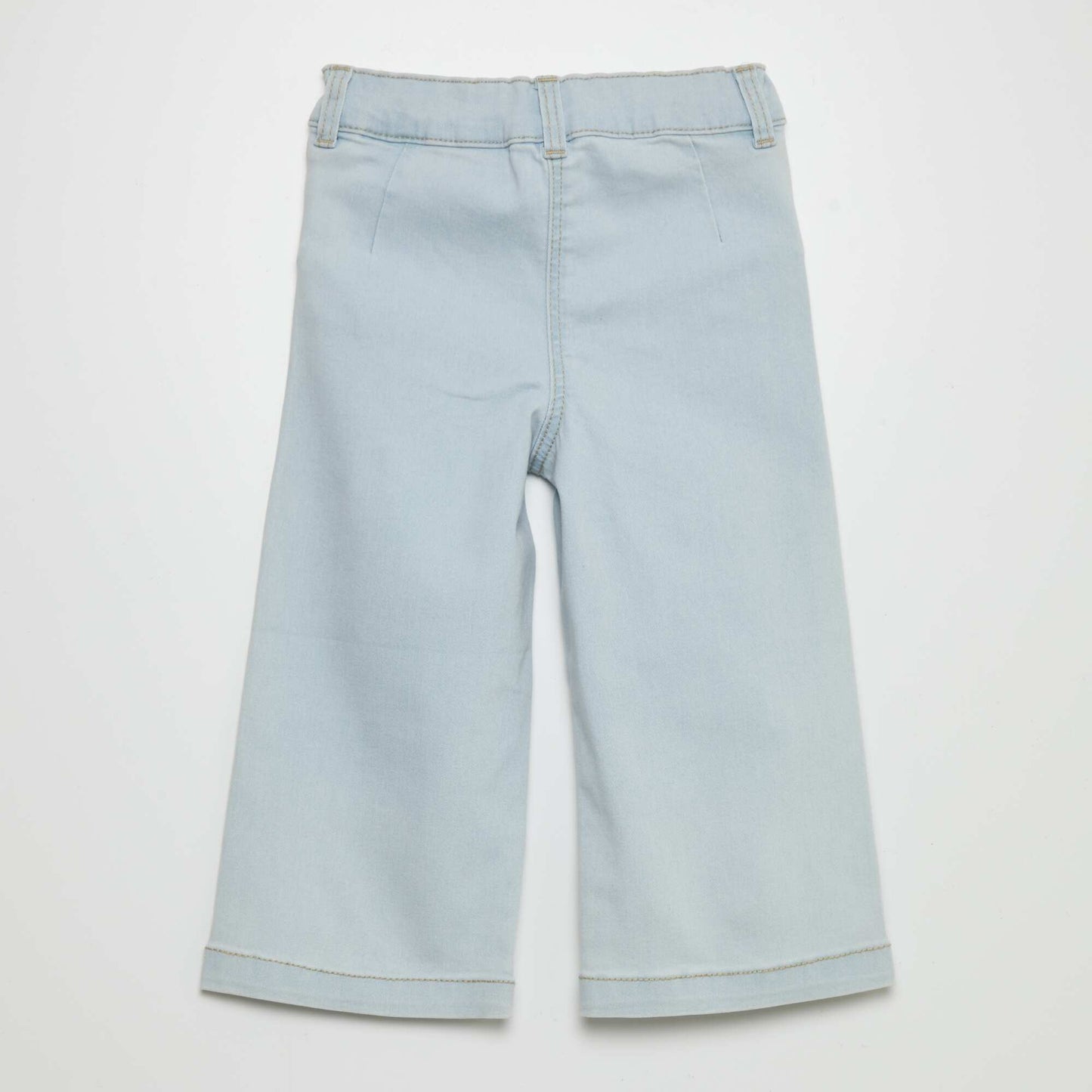 Jean large ajustable à la taille Bleu clair