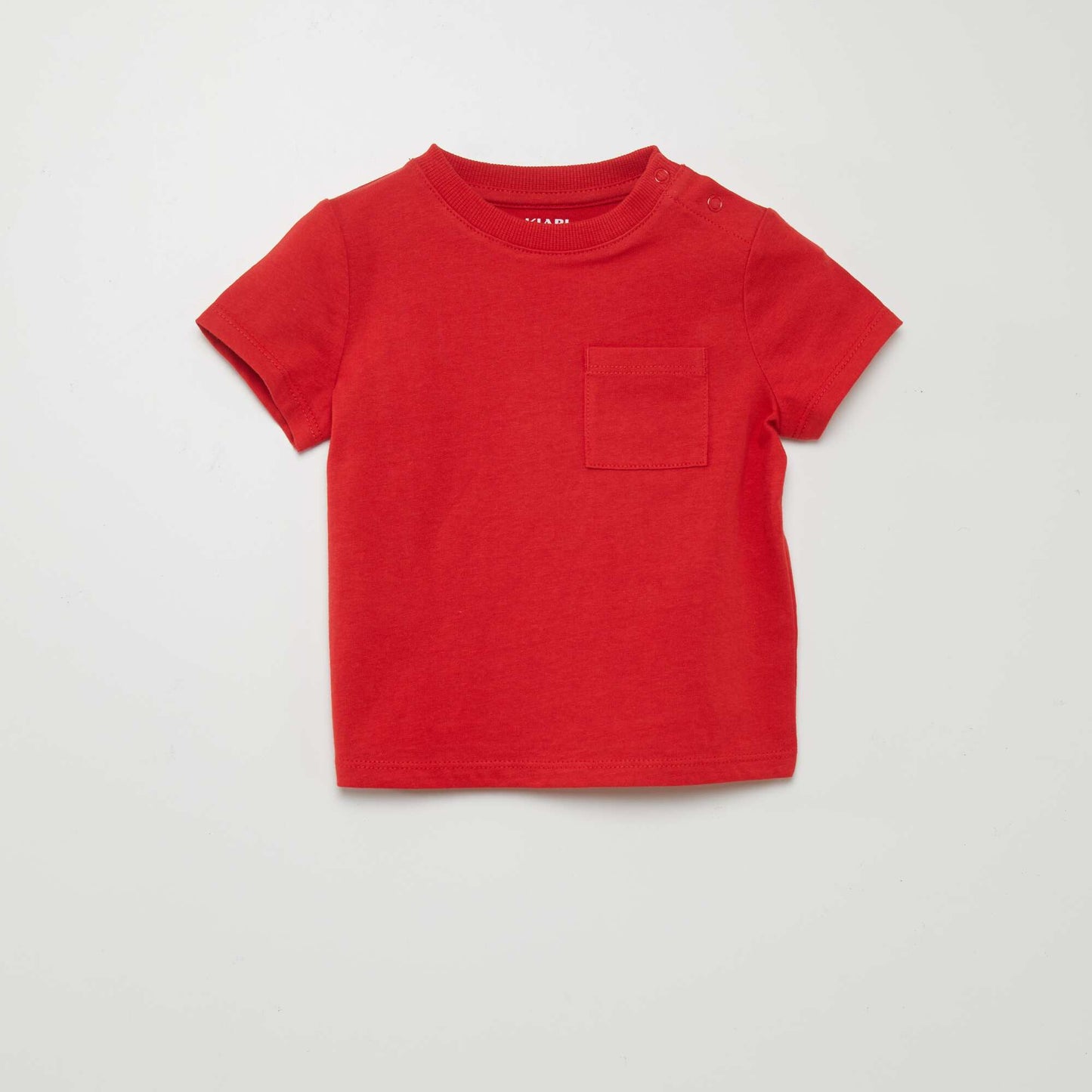 T-shirt à manches courtes avec poches rouge