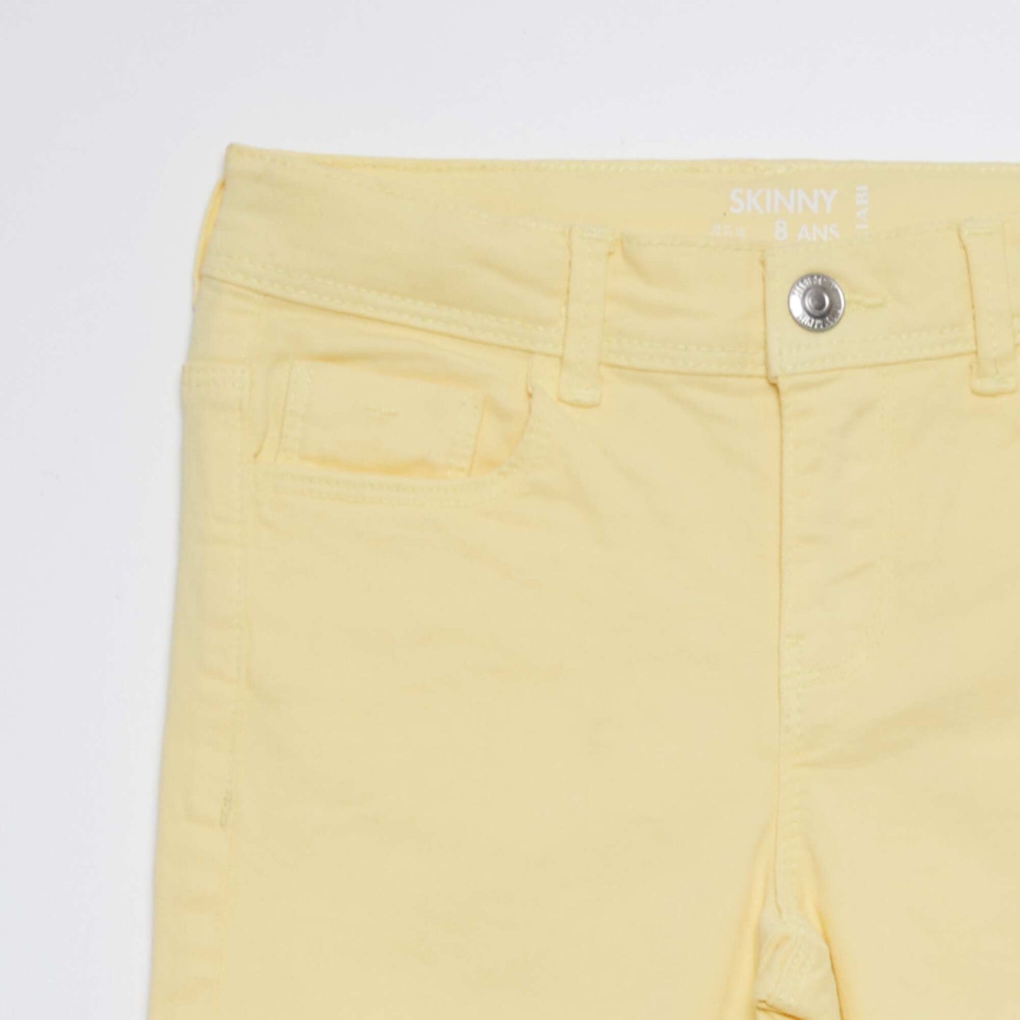 Pantacourt skinny à taille haute JAUNE
