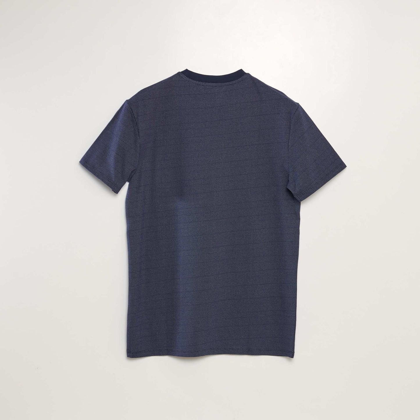 T-shirt moucheté à poche poitrine Noir