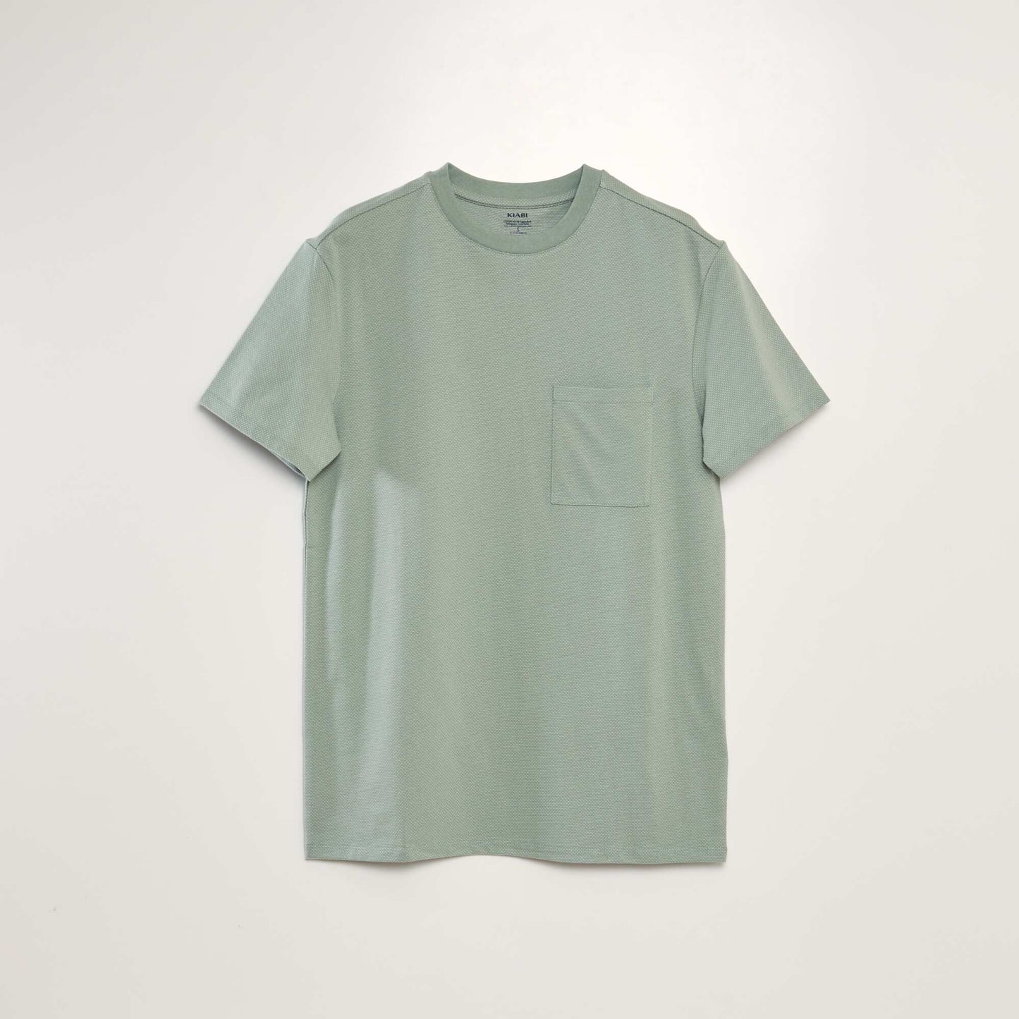 T-shirt moucheté à poche poitrine Vert