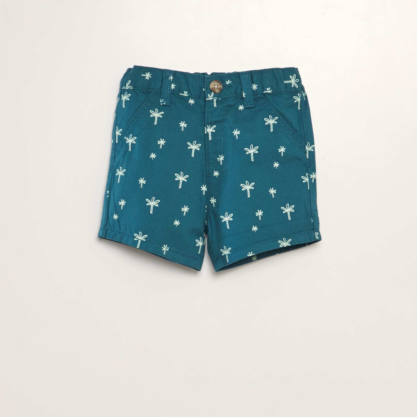 Short chino en twill Bleu vert