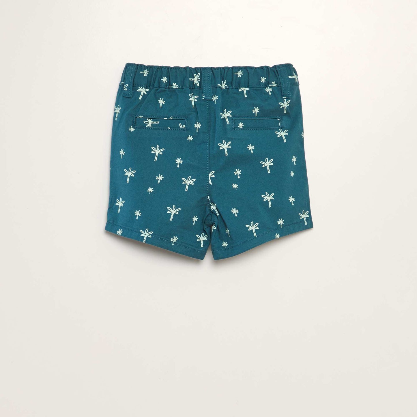 Short chino en twill Bleu vert