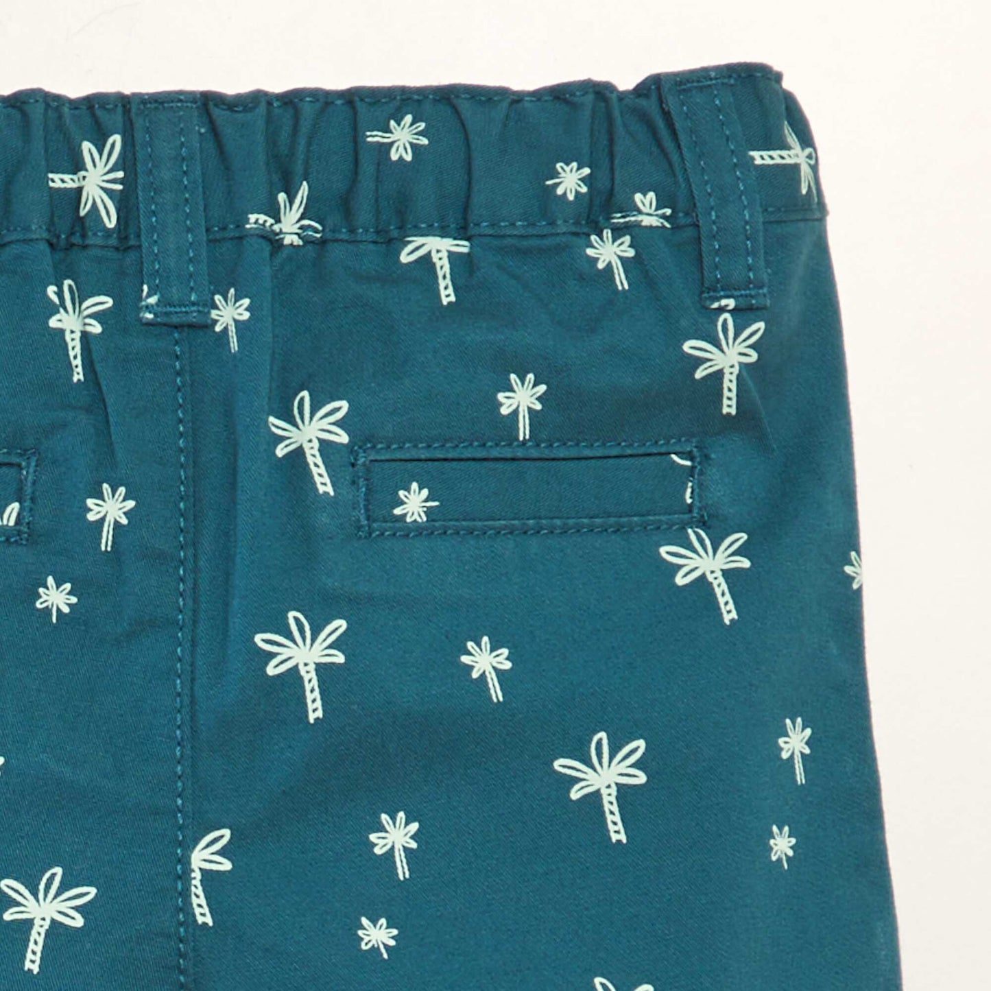 Short chino en twill Bleu vert