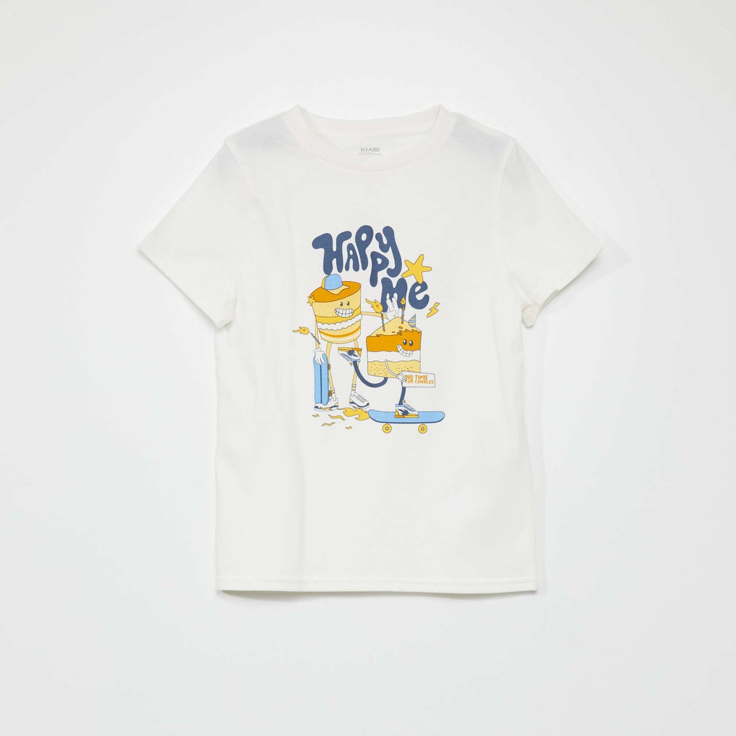T-shirt manches courtes 'anniversaire' Blanc