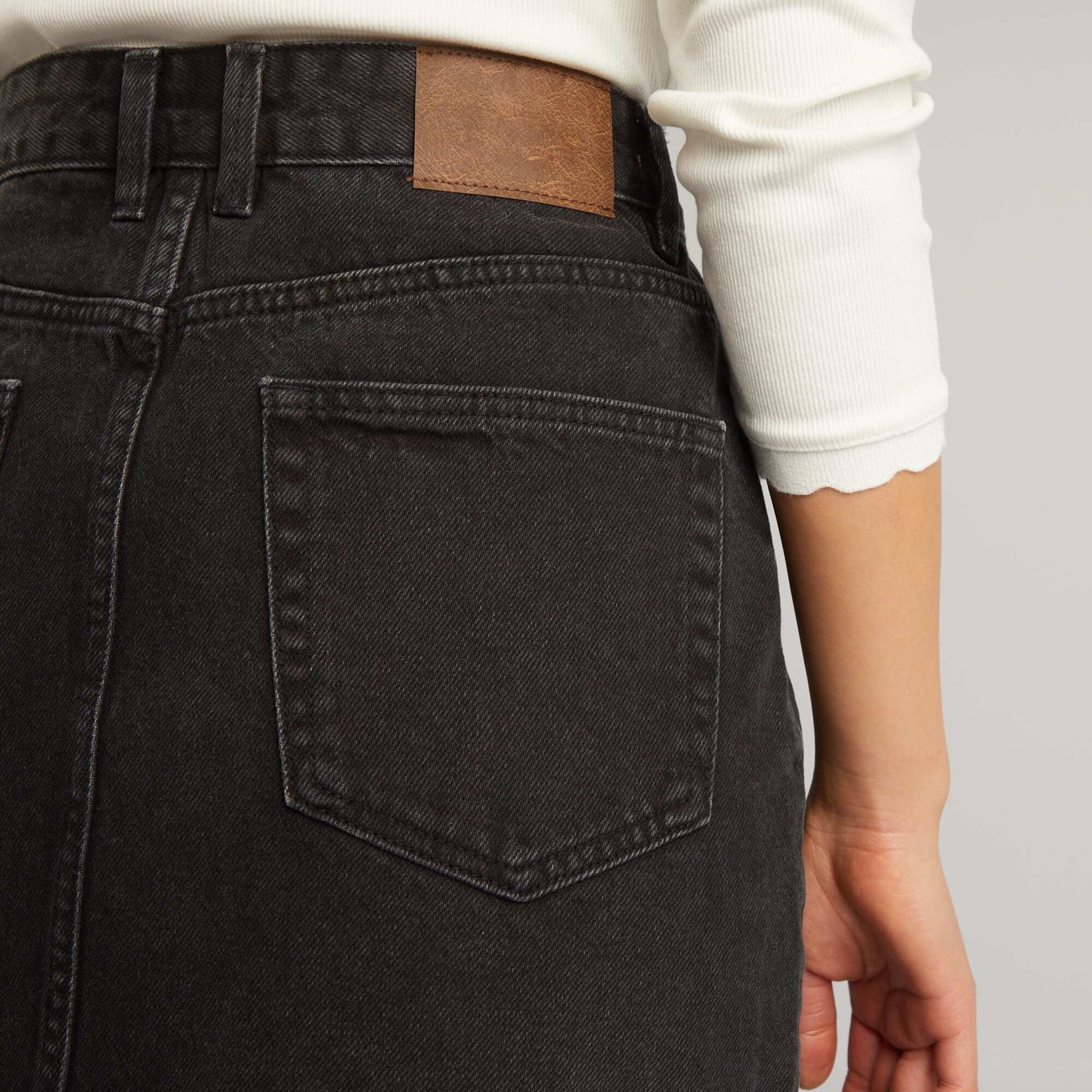 Jupe courte en denim Noir