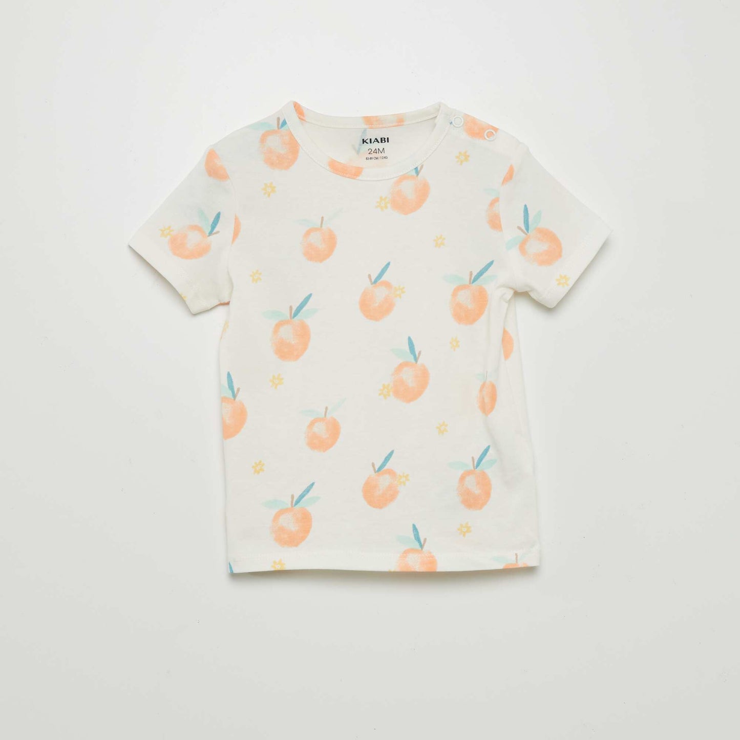 Pyjama short 2 pièces imprimé Orange