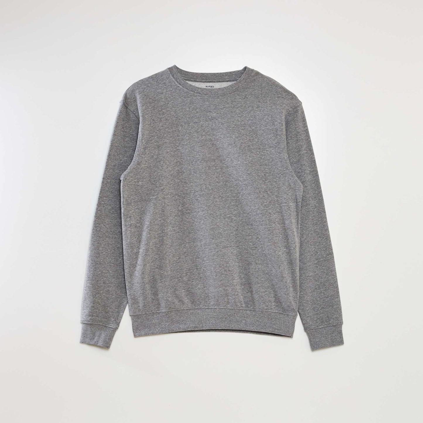 Sweat uni en molleton léger Gris