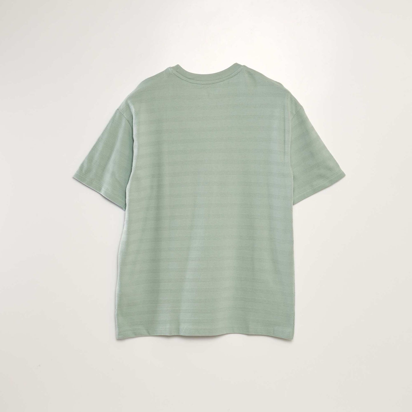 T-shirt en coton texturé Vert