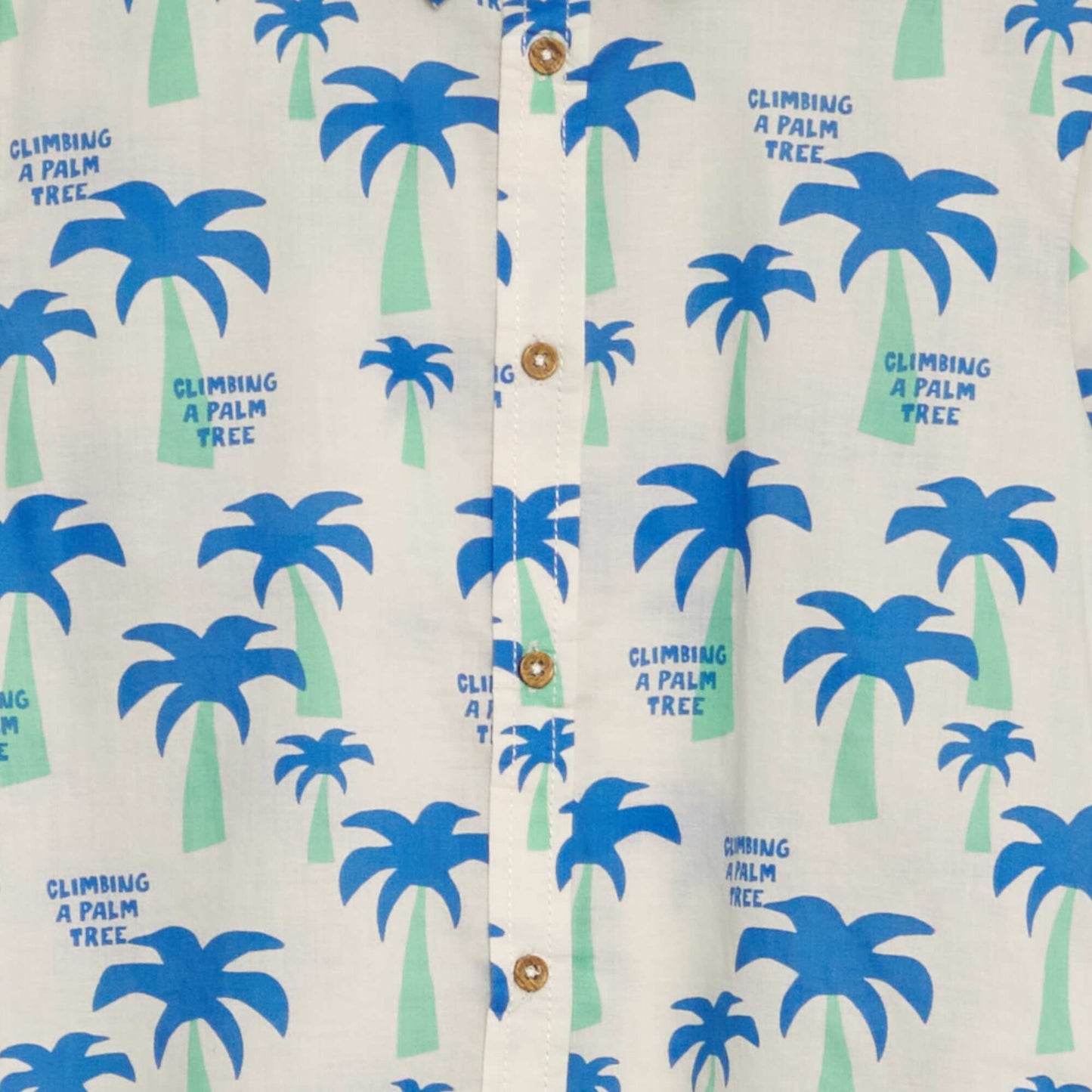 Chemise à manches courtes avec imprimé Blanc/bleu