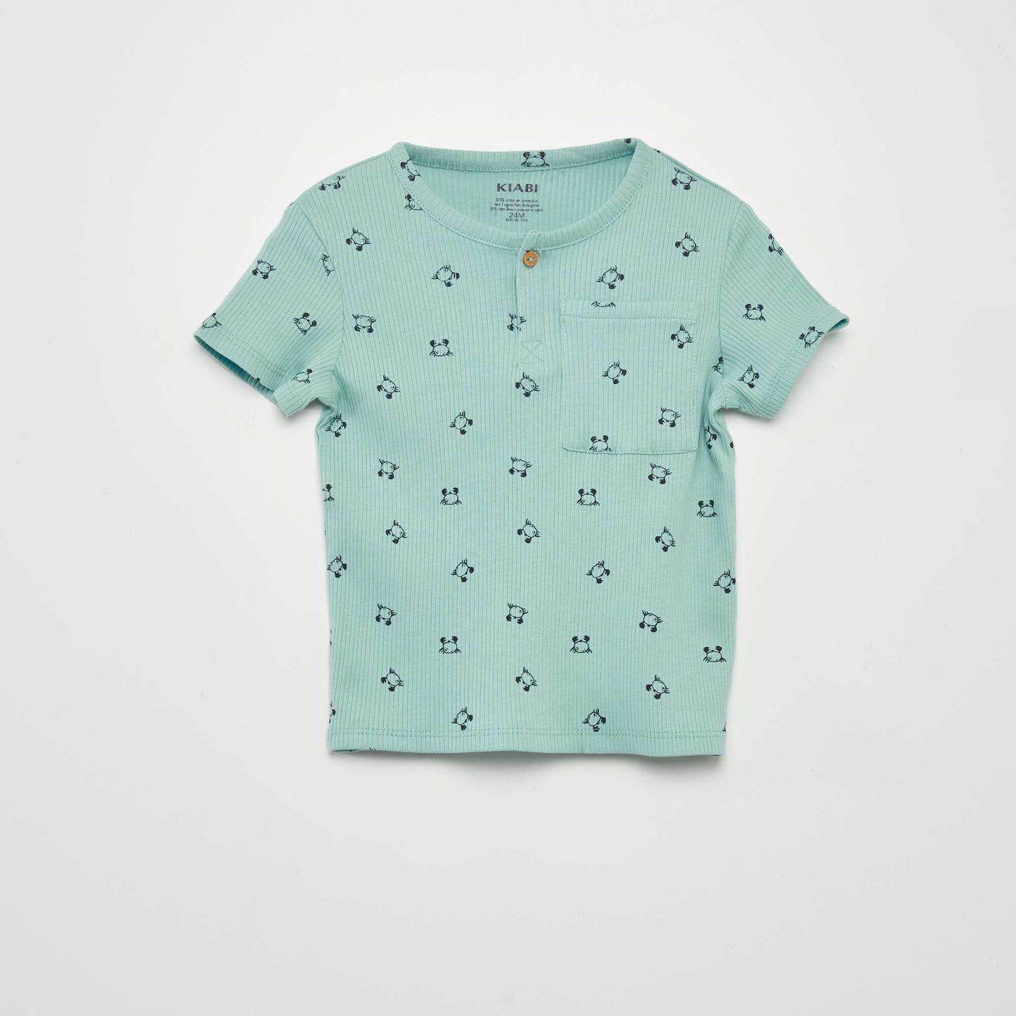 Pyjama short 2 pièces imprimé Bleu