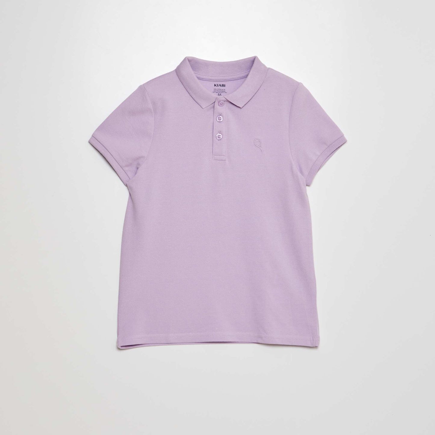 Polo en piqué de coton Violet