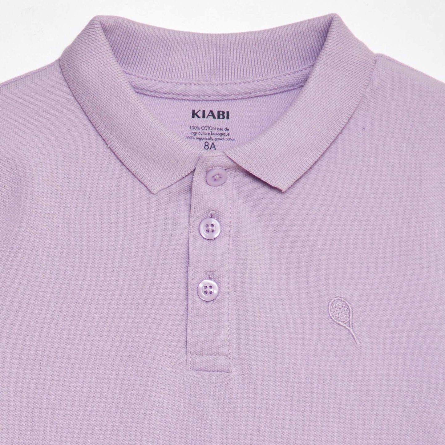 Polo en piqué de coton Violet