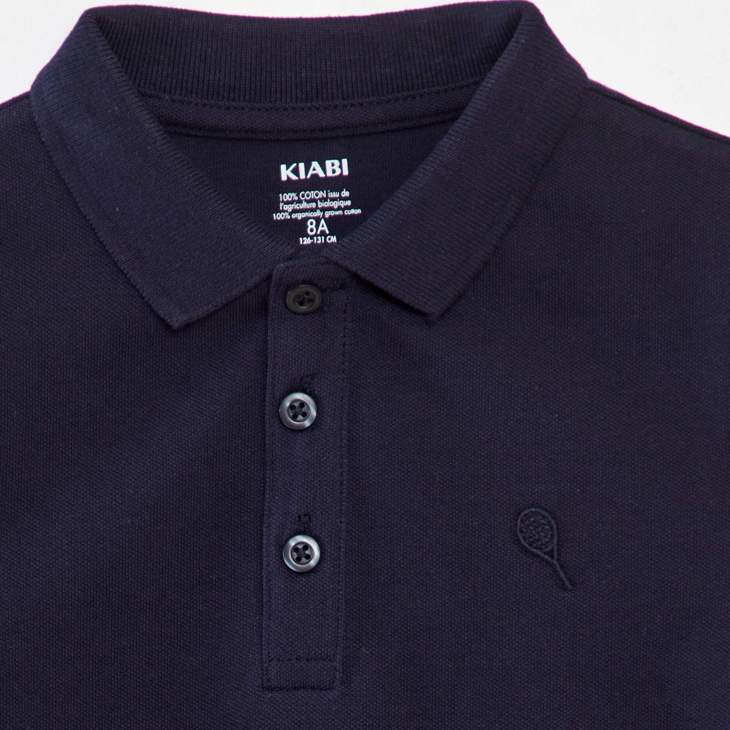 Polo en piqué de coton BLEU
