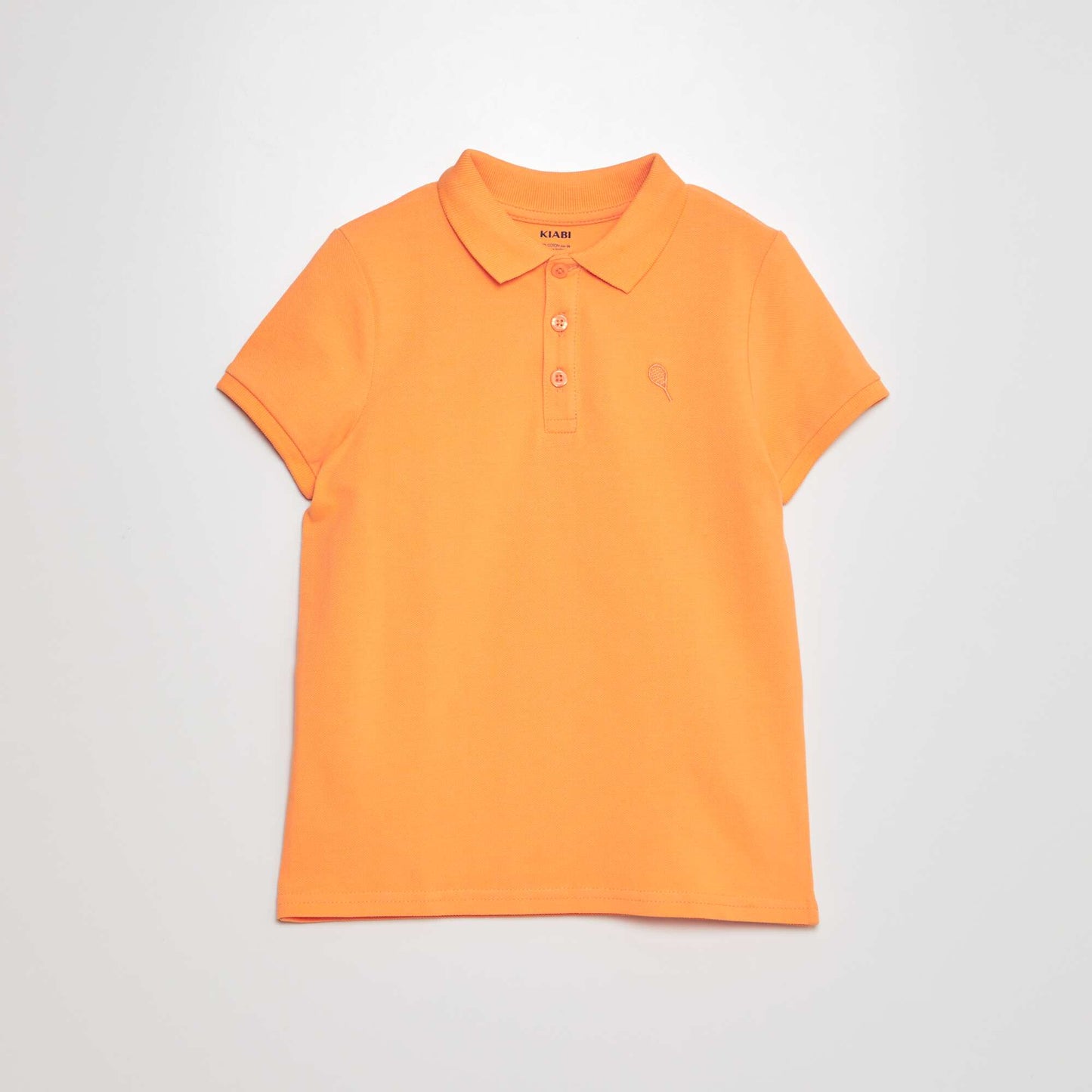 Polo en piqué de coton ORANGE