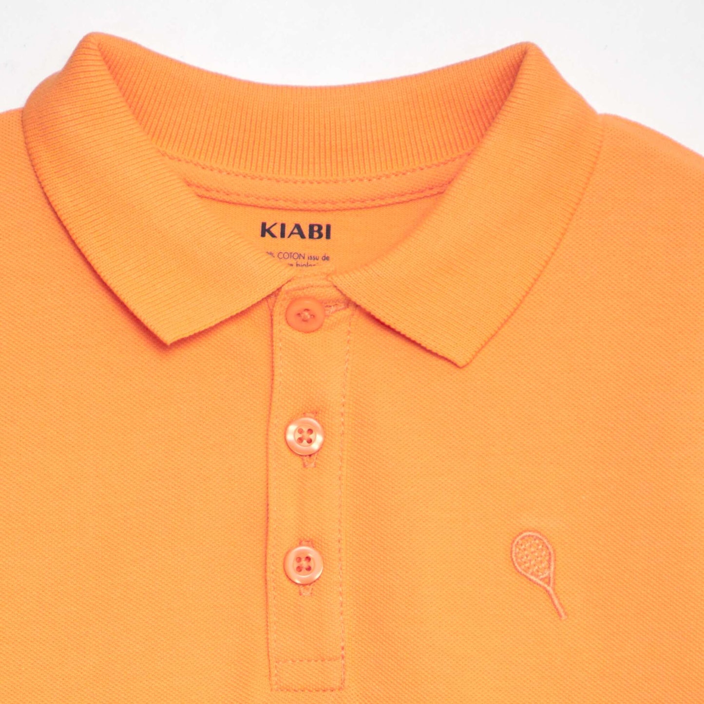 Polo en piqué de coton ORANGE