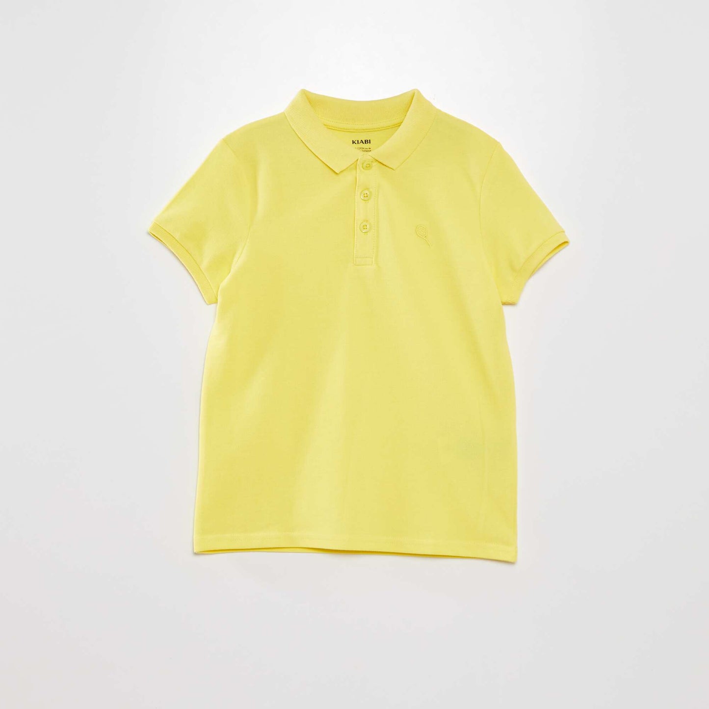 Polo en piqué de coton jaune
