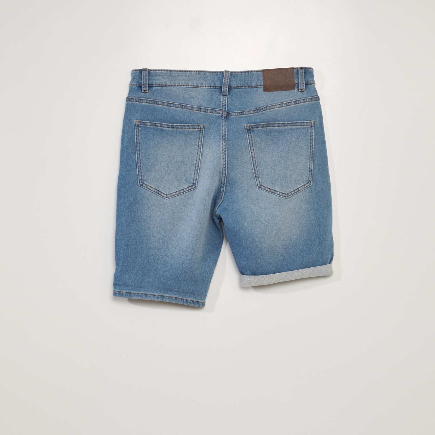 Bermuda slim en jean à 5 poches Double stone