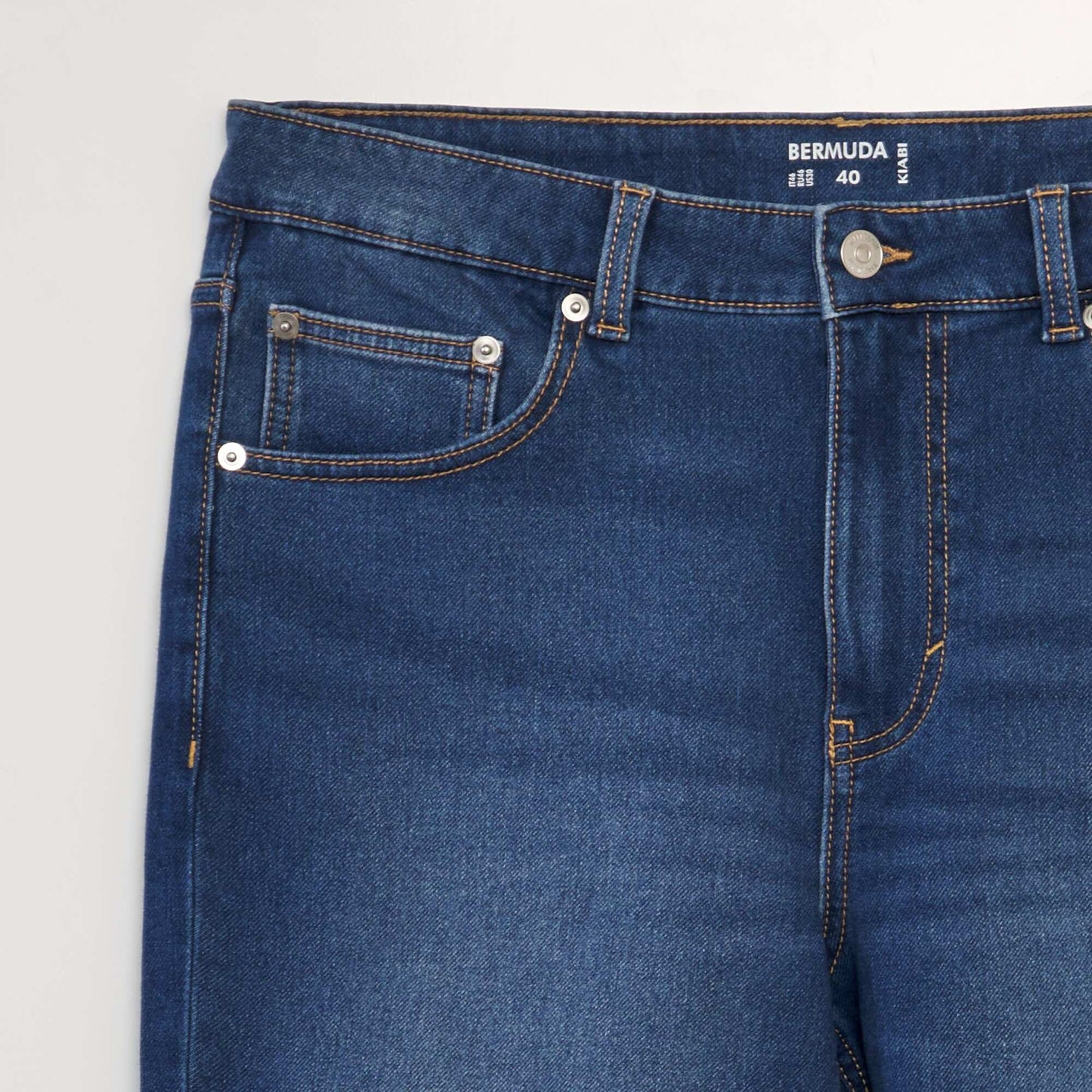 Bermuda slim en jean à 5 poches Stone