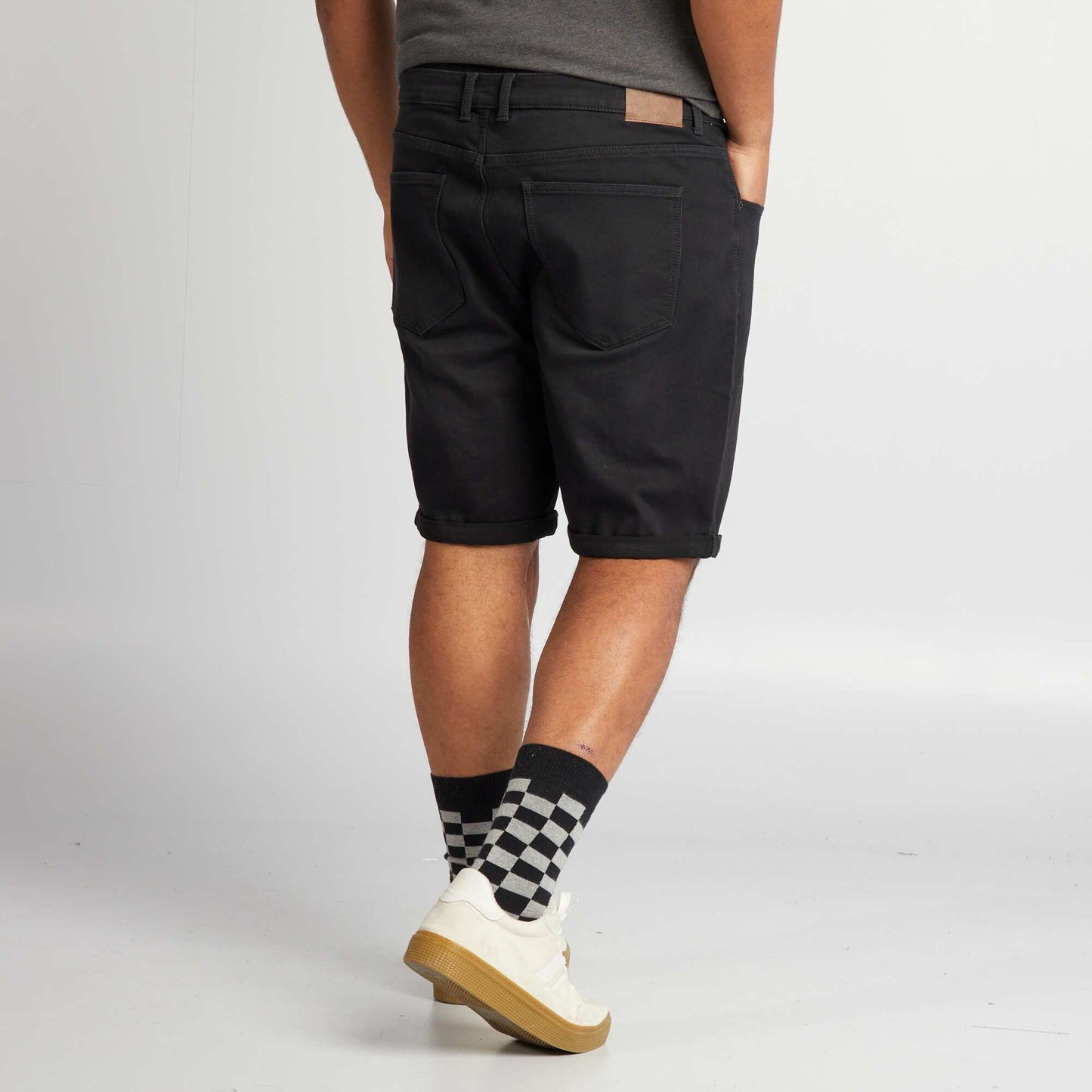 Bermuda en jean NOIR