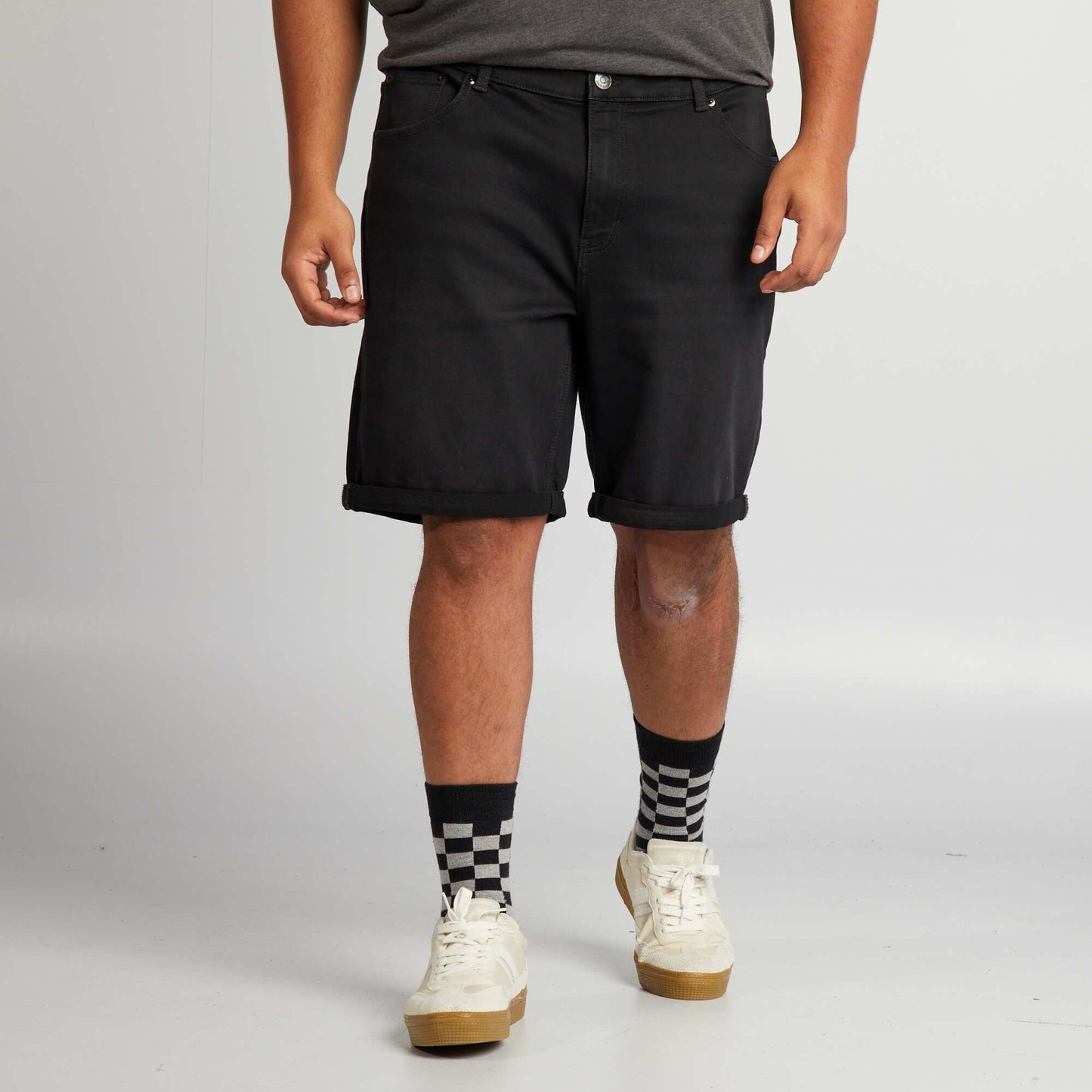 Bermuda en jean NOIR