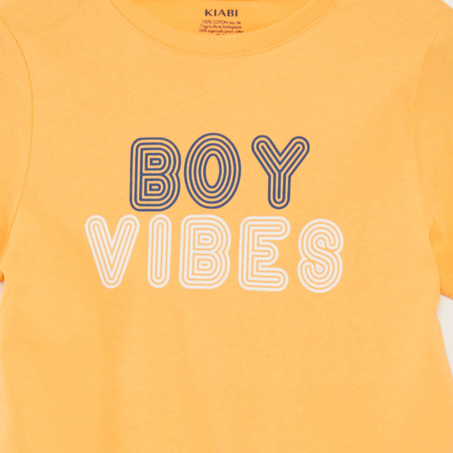 T-shirt en coton imprimé Jaune