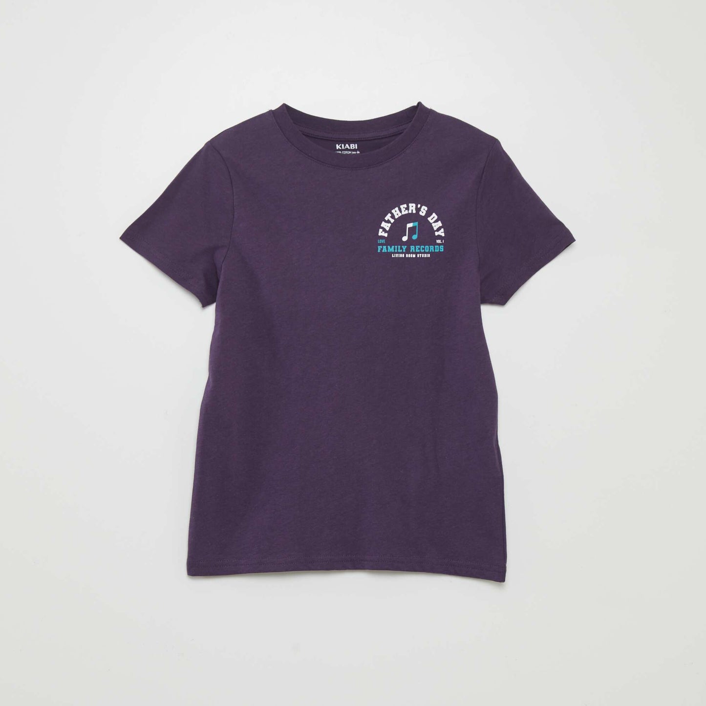 T-shirt en coton imprimé Violet