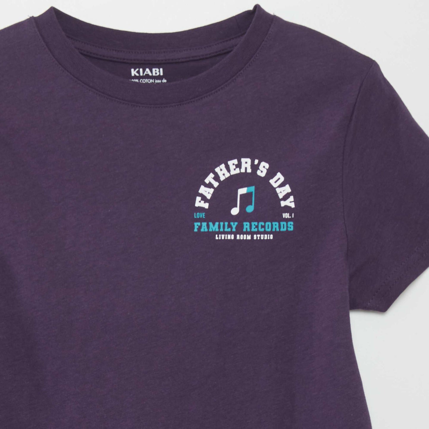 T-shirt en coton imprimé Violet