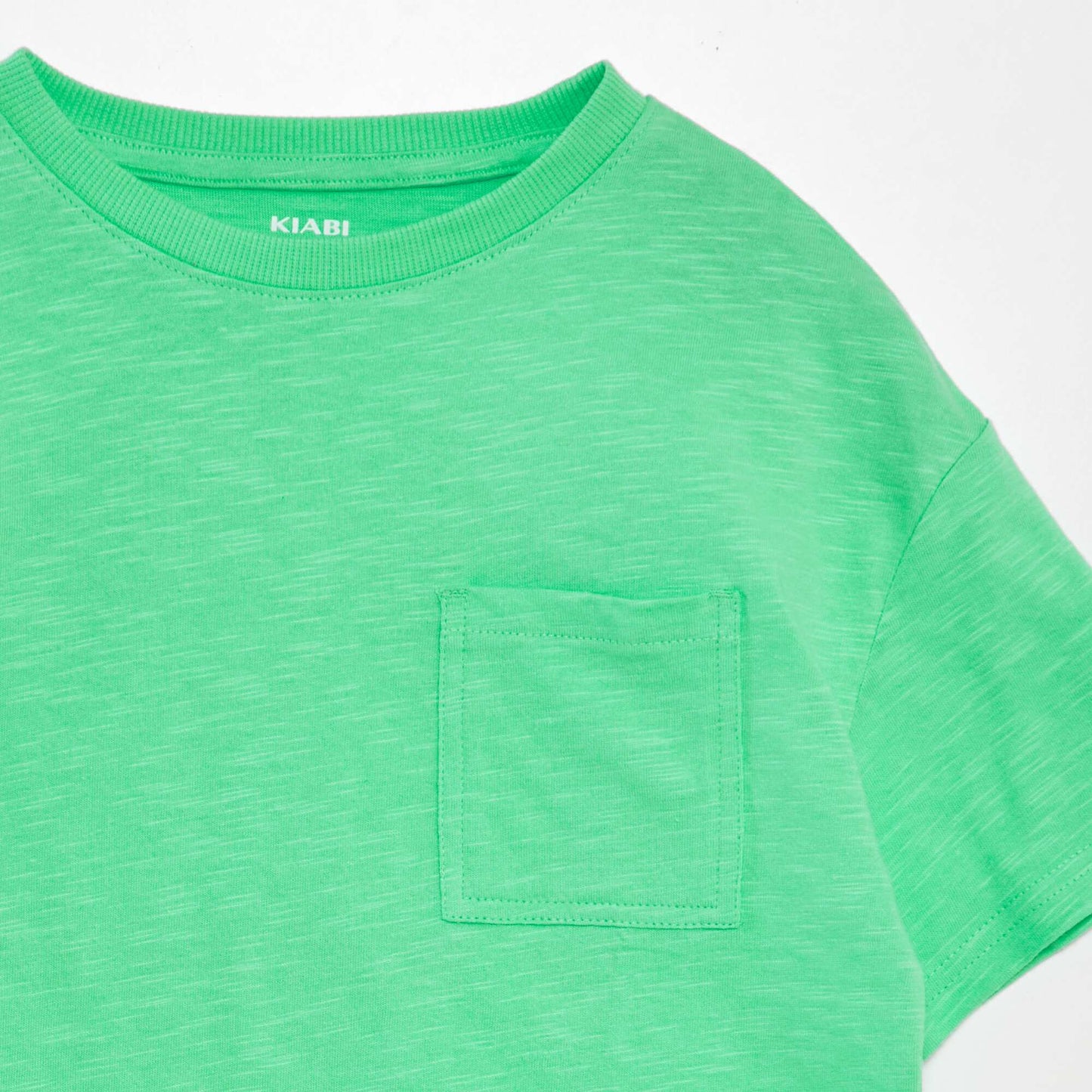 T-shirt large à col rond Vert
