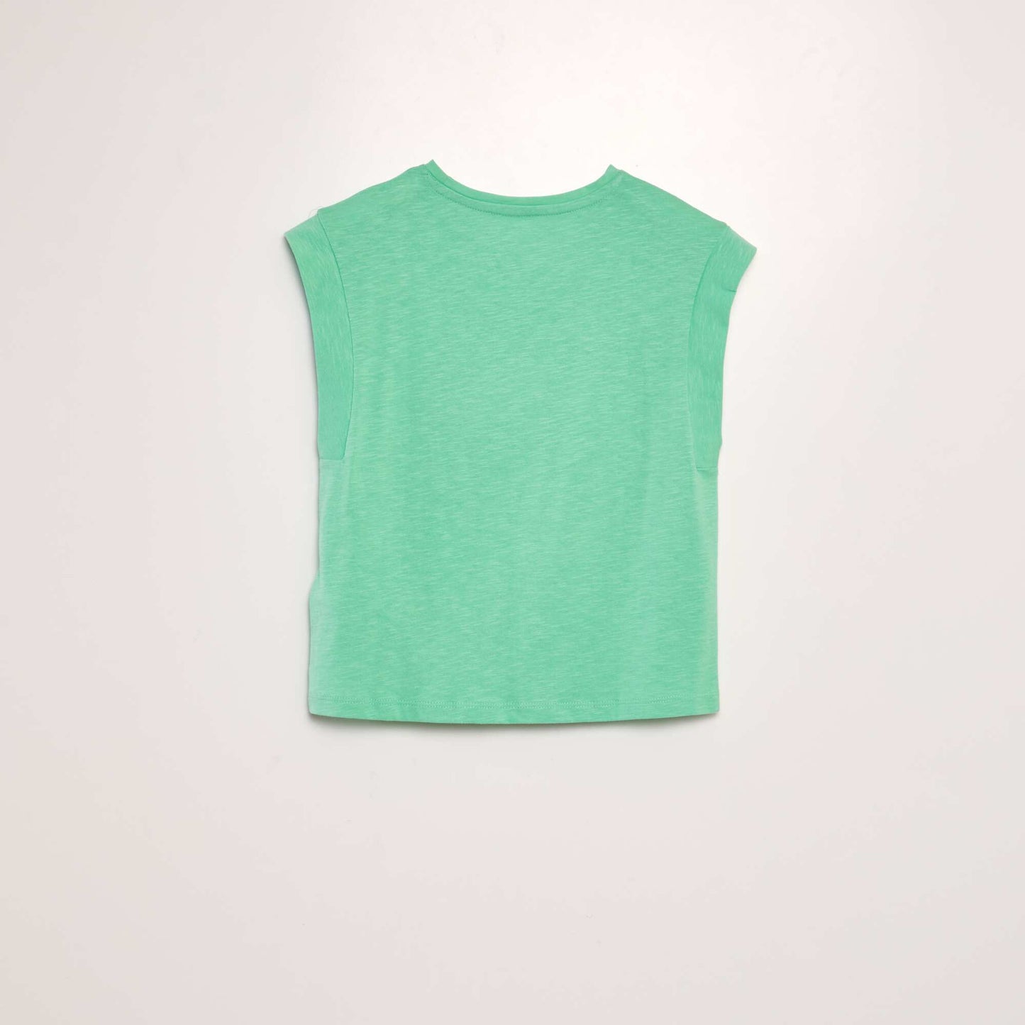 T-shirt en jersey à manches très courtes Vert