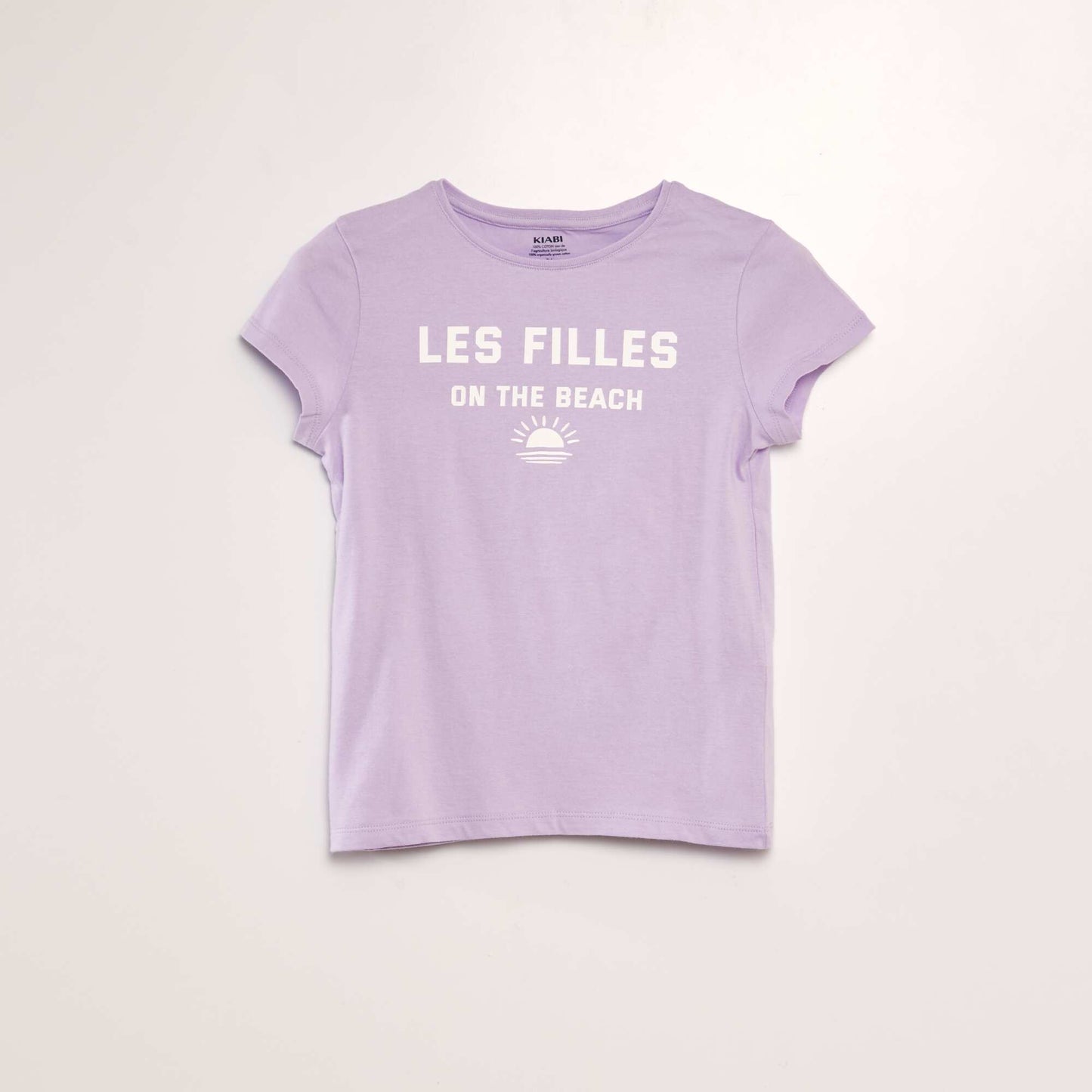 Lot de 2 tee-shirts à message Violet/blanc