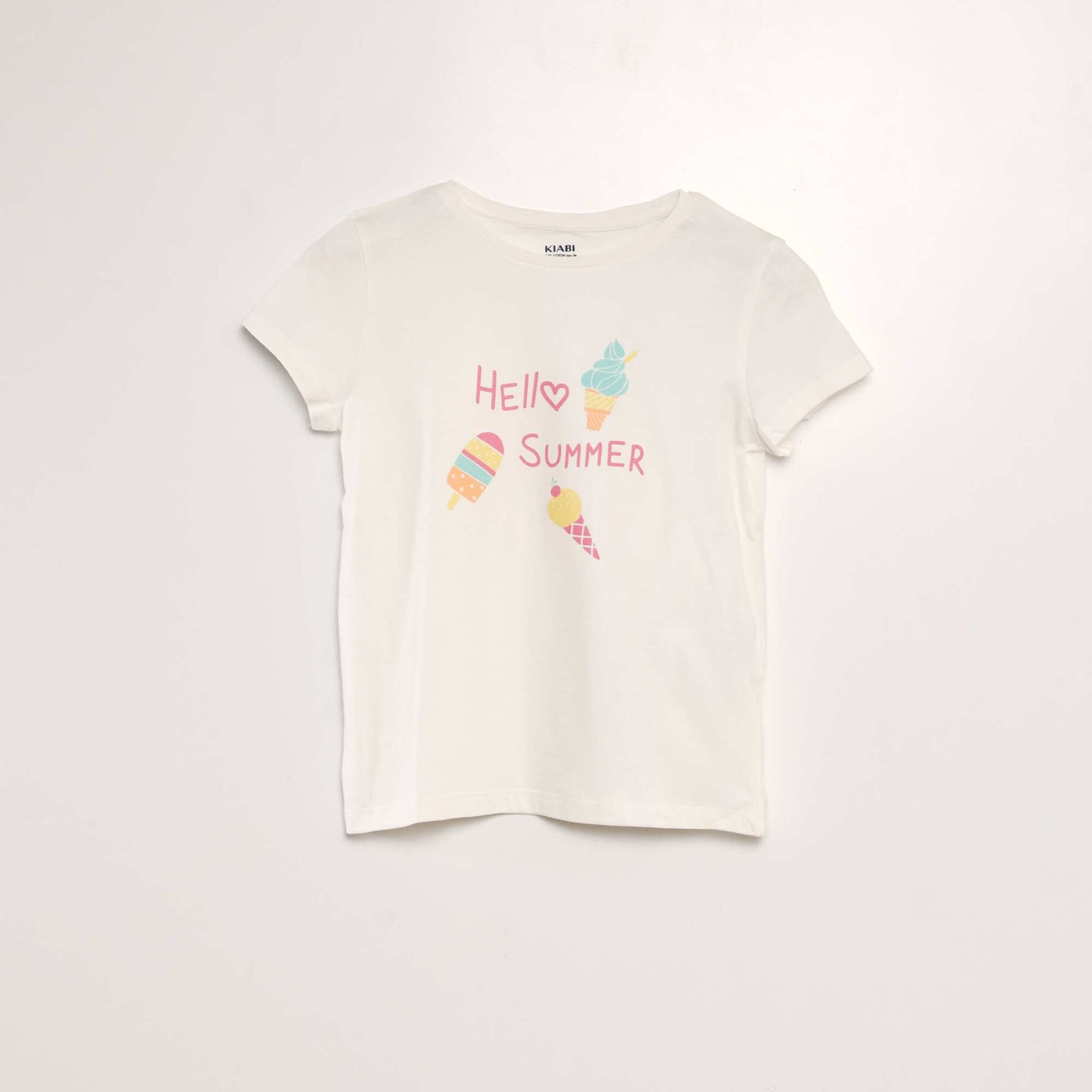 Lot de 2 tee-shirts à message Rose/blanc