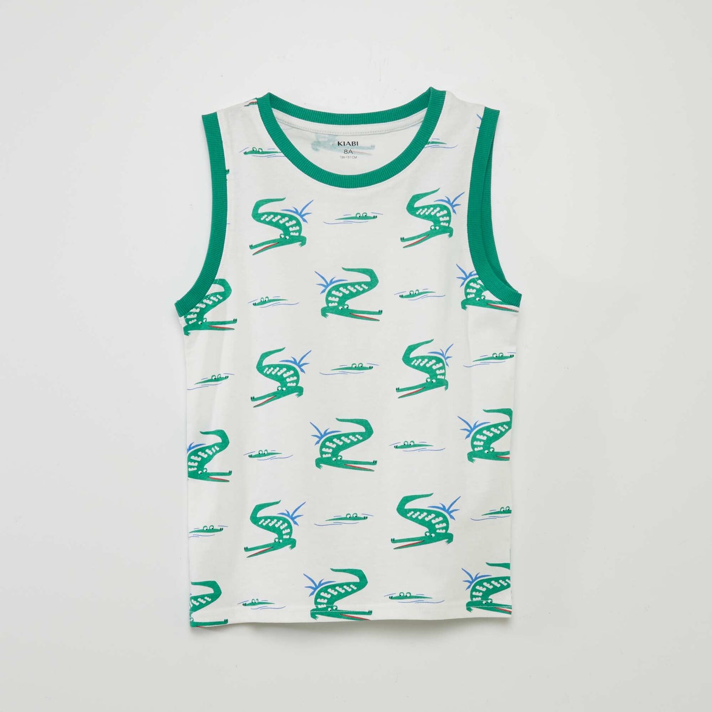 Ensemble pyjama t-shirt + short 'croco' Blanc/vert