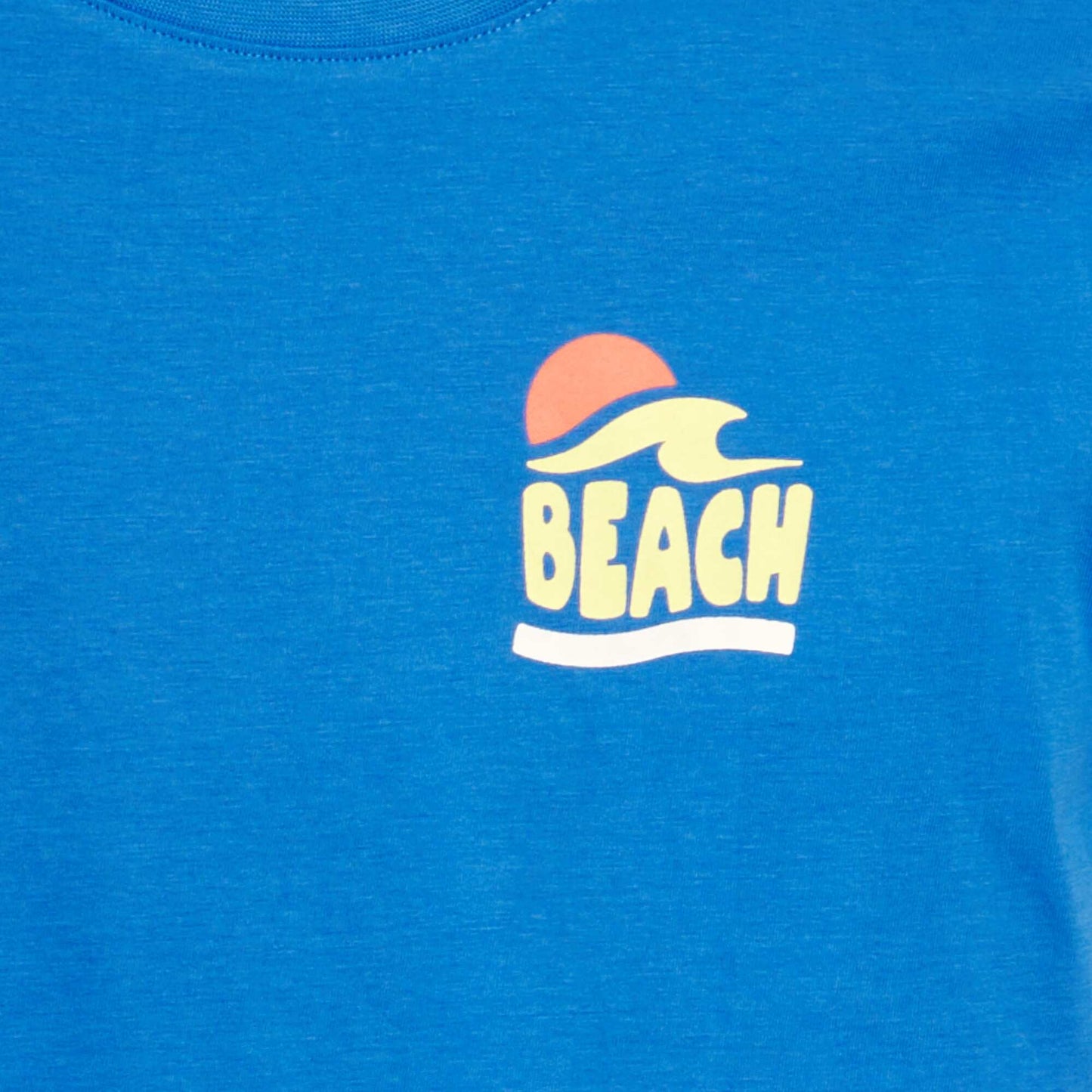 T-shirt loose imprimé Bleu uni