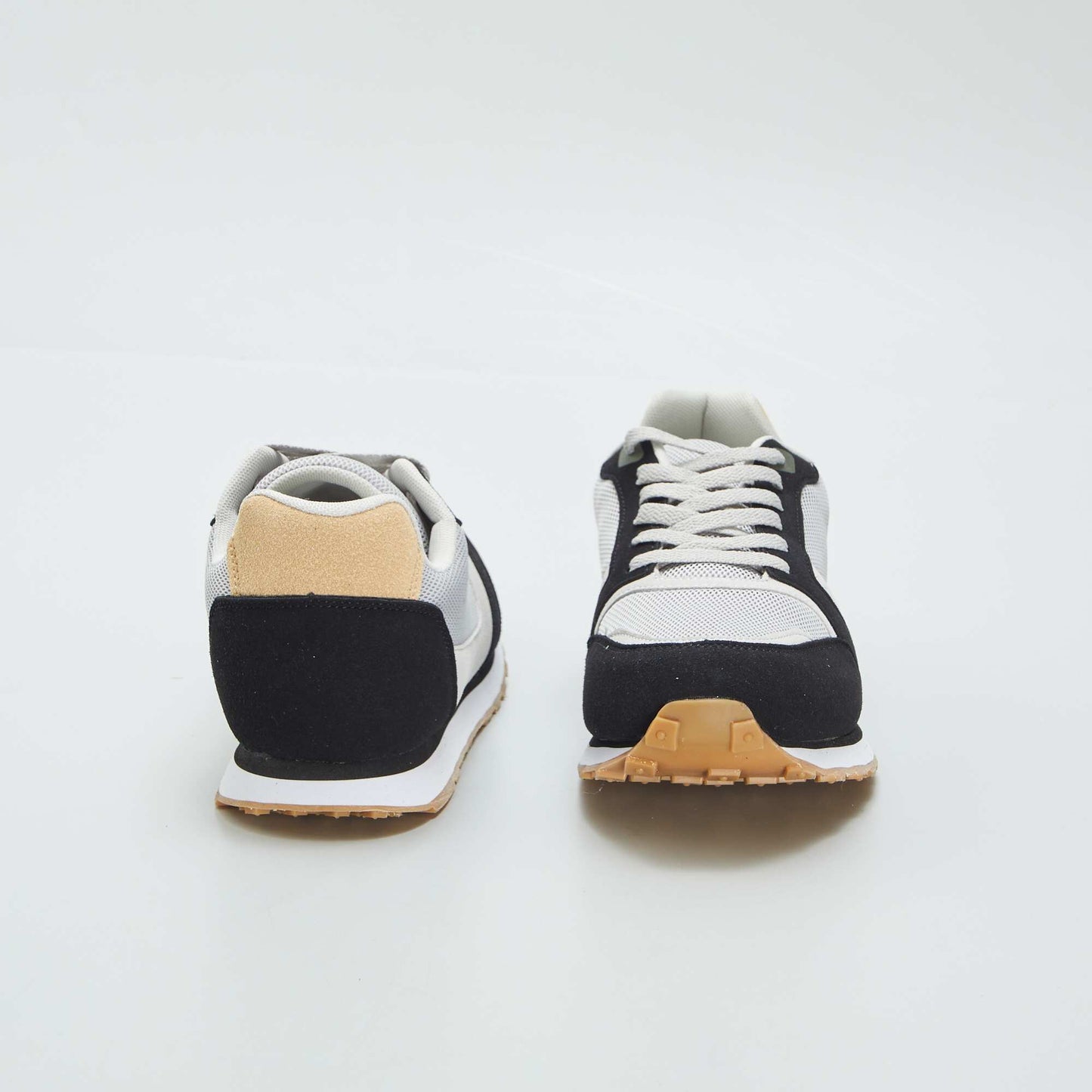 Baskets running retro tricolore Noir