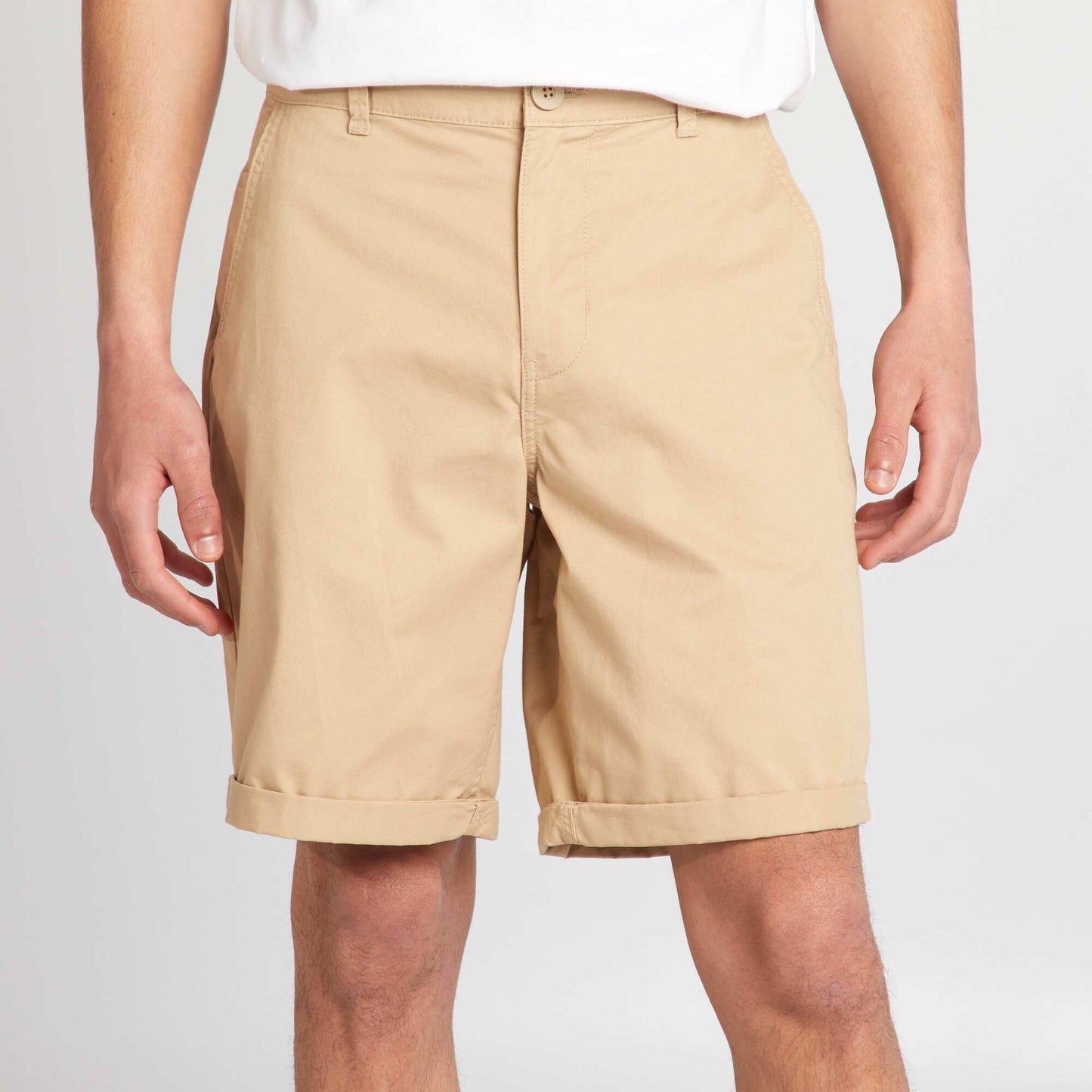 Short chino droit Beige
